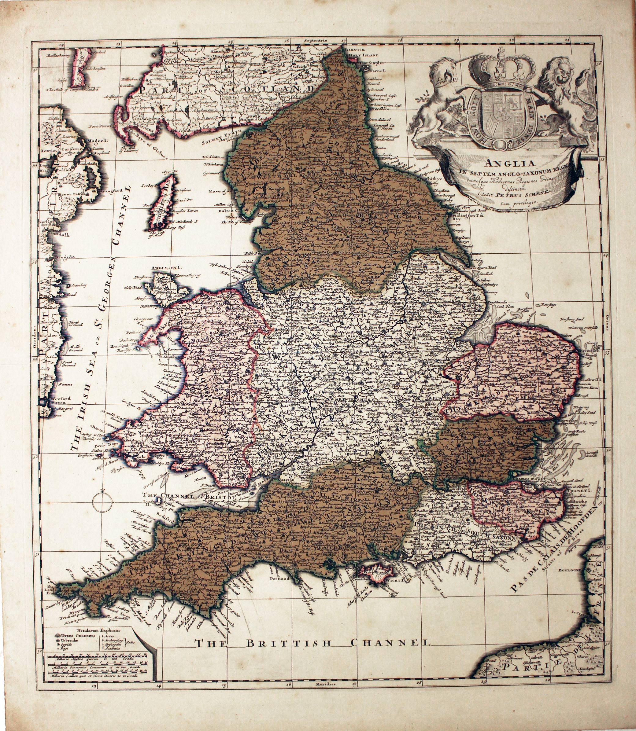 Map Of England 1500