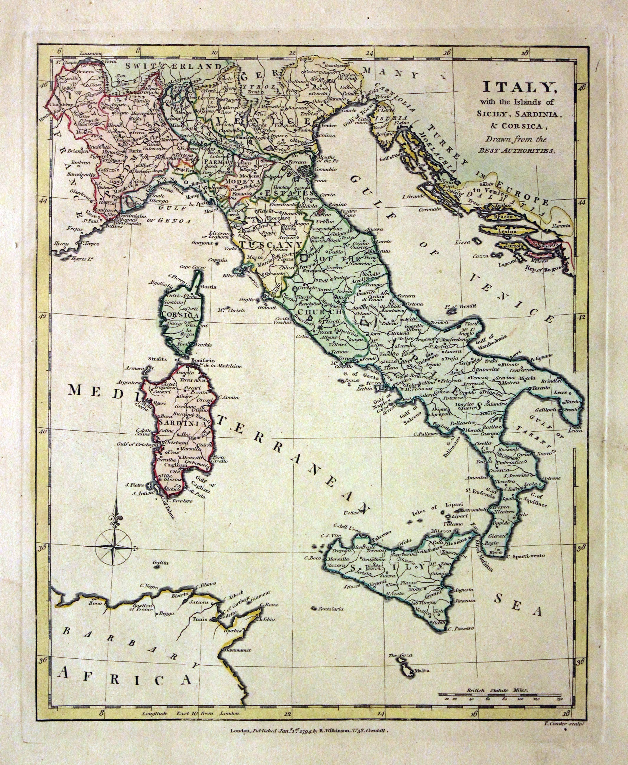 Italy Sardinia Map