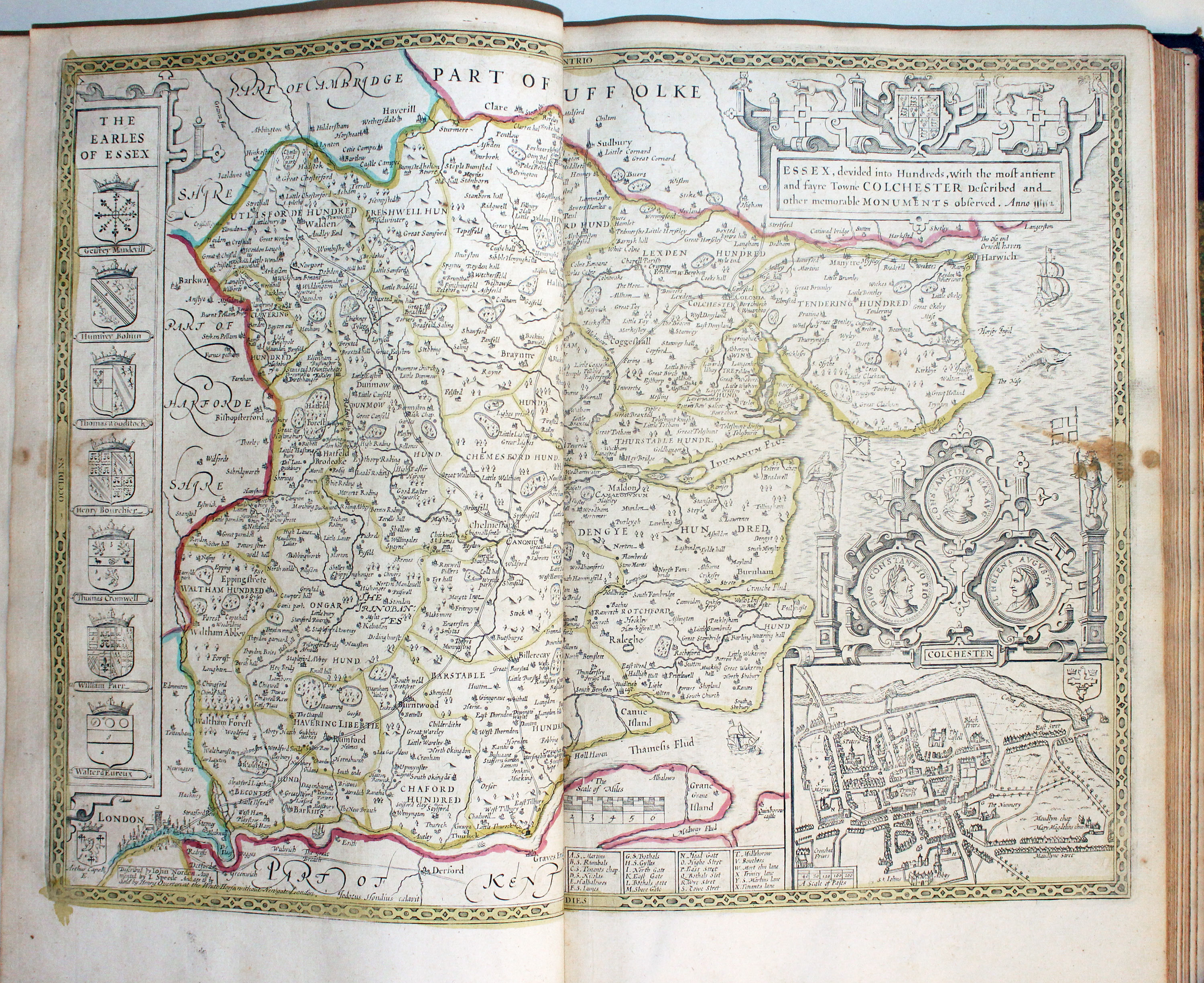 Map of Essex by John Speed published by Henry Overton 1743  Map of Essex by John Speed published by Henry Overton 1743
