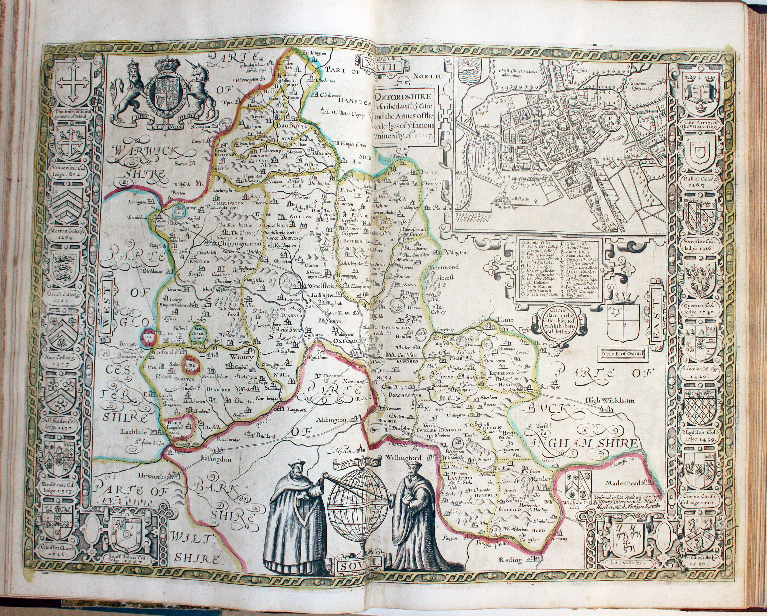 Map of Oxfordshire by John Speed published by Henry Overton 1743  Map of Oxfordshire by John Speed published by Henry Overton 1743