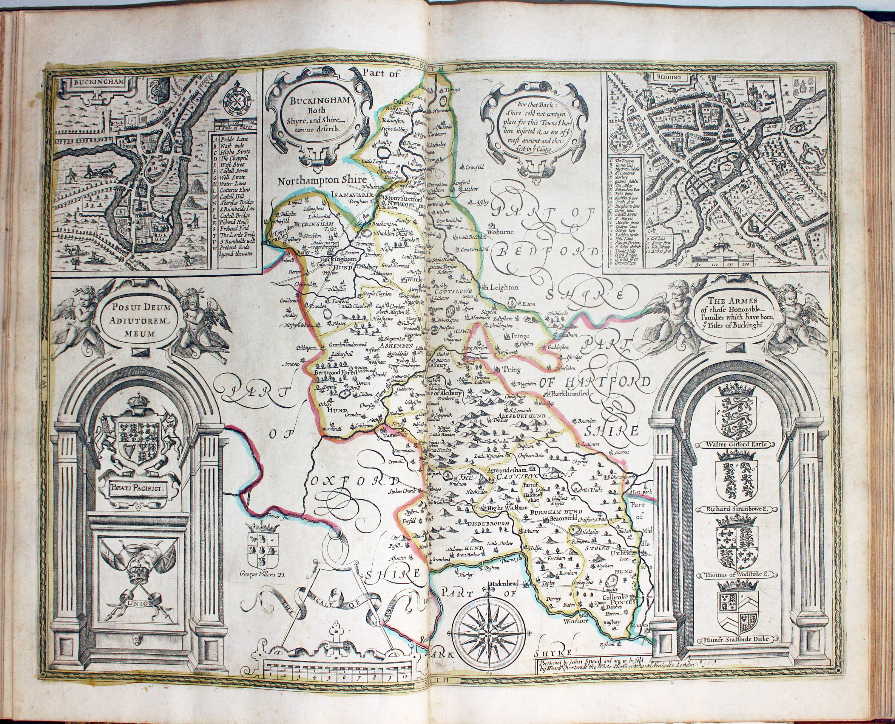 Map of Buckinghamshire by John Speed published by Henry Overton 1743  Map of Buckinghamshire by John Speed published by Henry Overton 1743