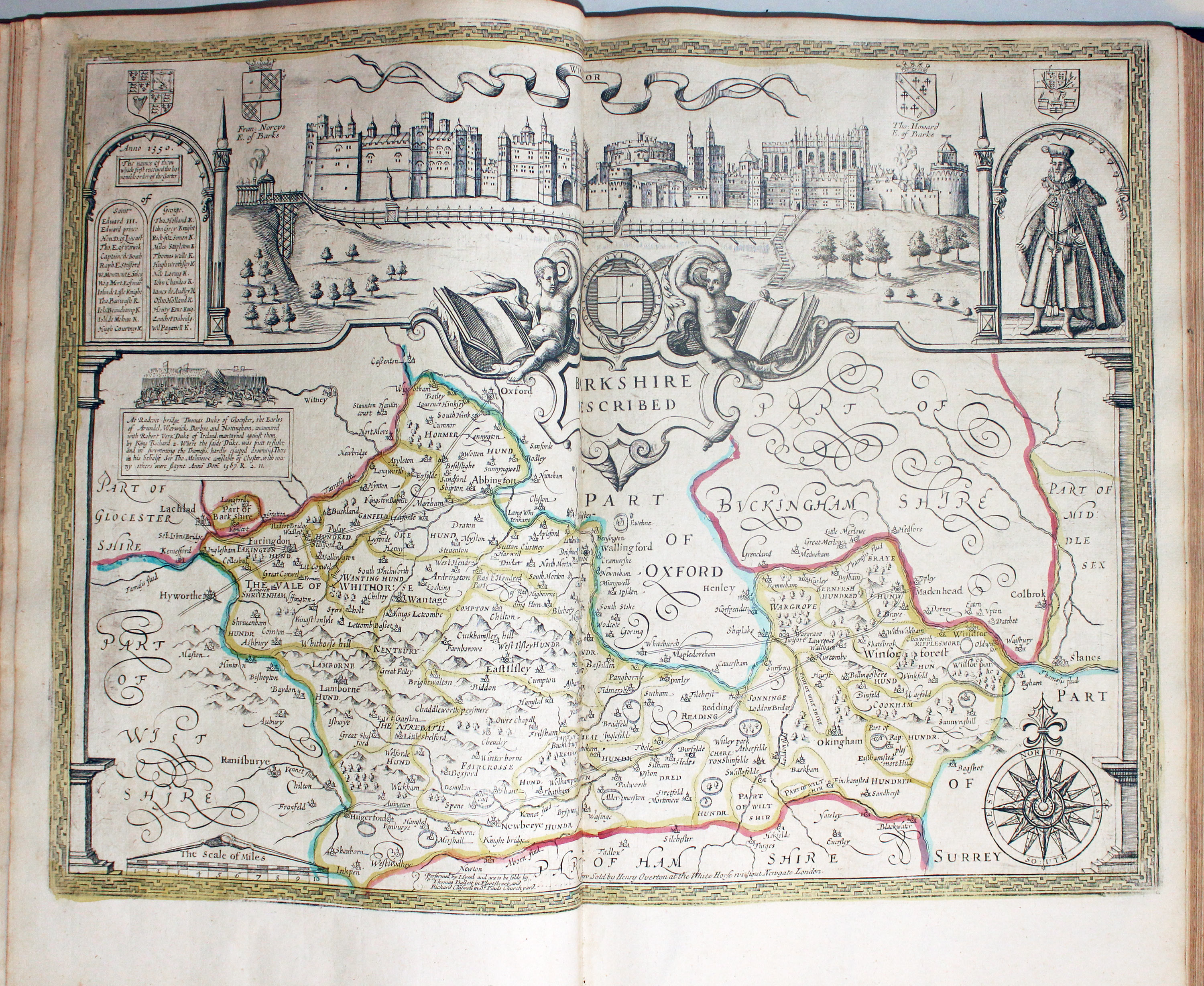 Map of Berkshire by John Speed published by Henry Overton 1743  Map of Berkshire by John Speed published by Henry Overton 1743