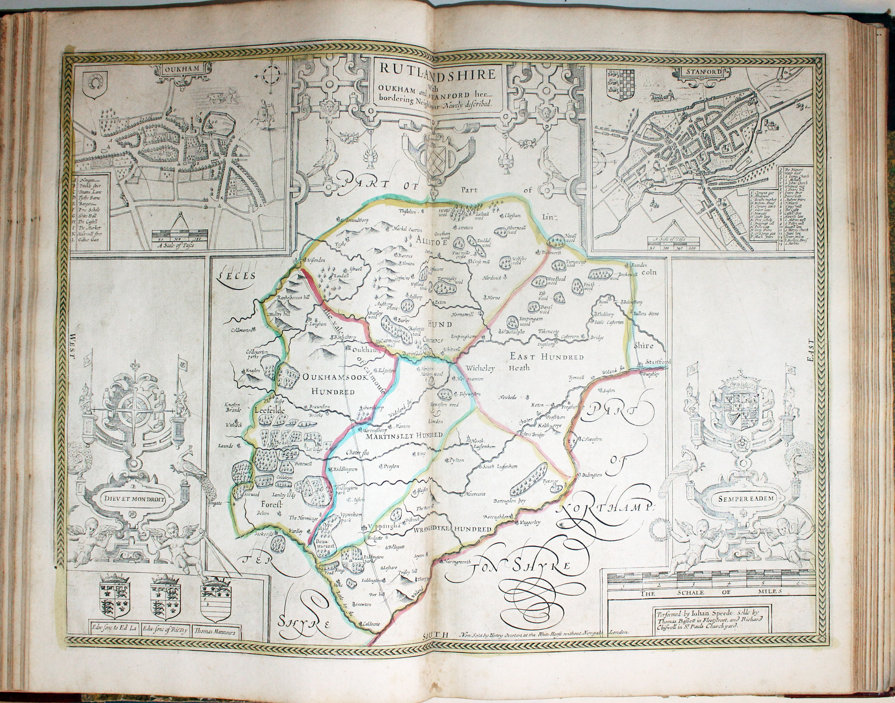 Map of Rutlandshire by John Speed published by Henry Overton 1743  Map of Rutlandshire by John Speed published by Henry Overton 1743