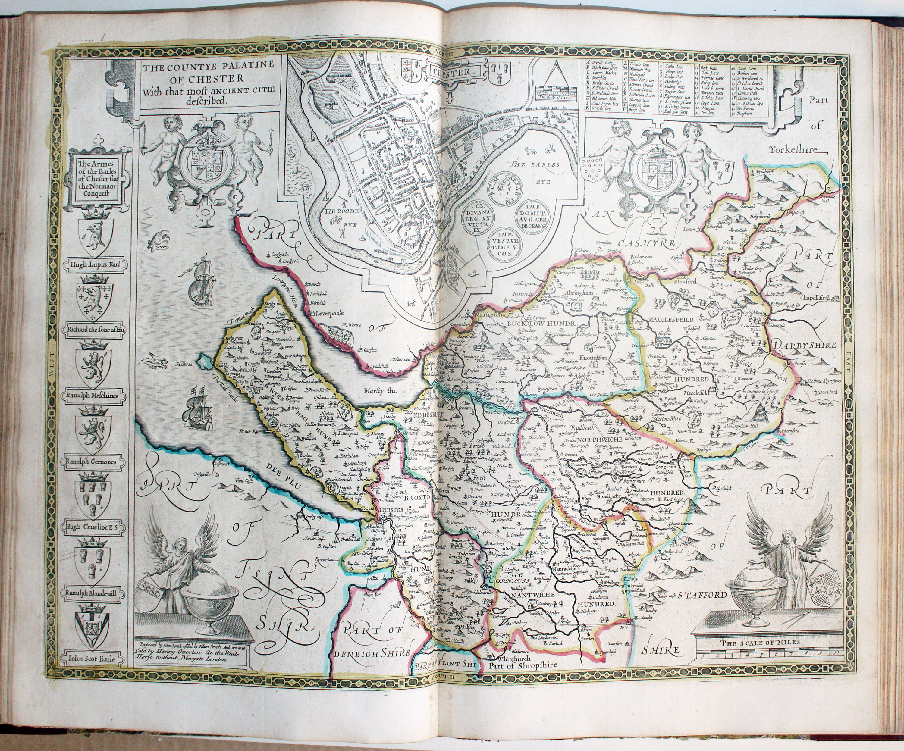 Map of Cheshire by John Speed published by Henry Overton 1743  Map of Cheshire by John Speed published by Henry Overton 1743
