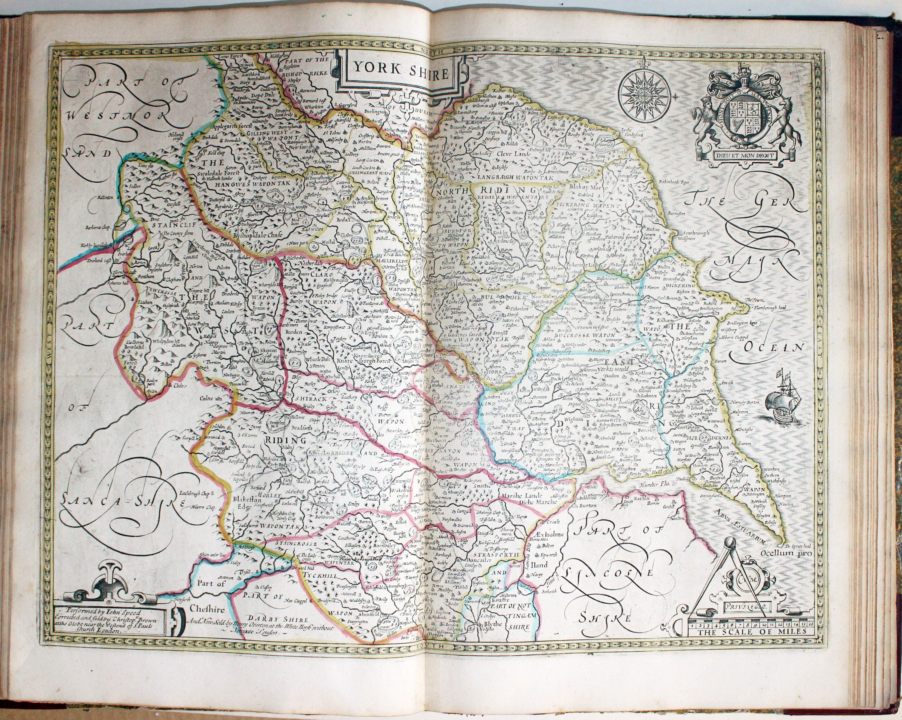Map of Yorkshire by John Speed published by Henry Overton 1743  Map of Yorkshire by John Speed published by Henry Overton 1743