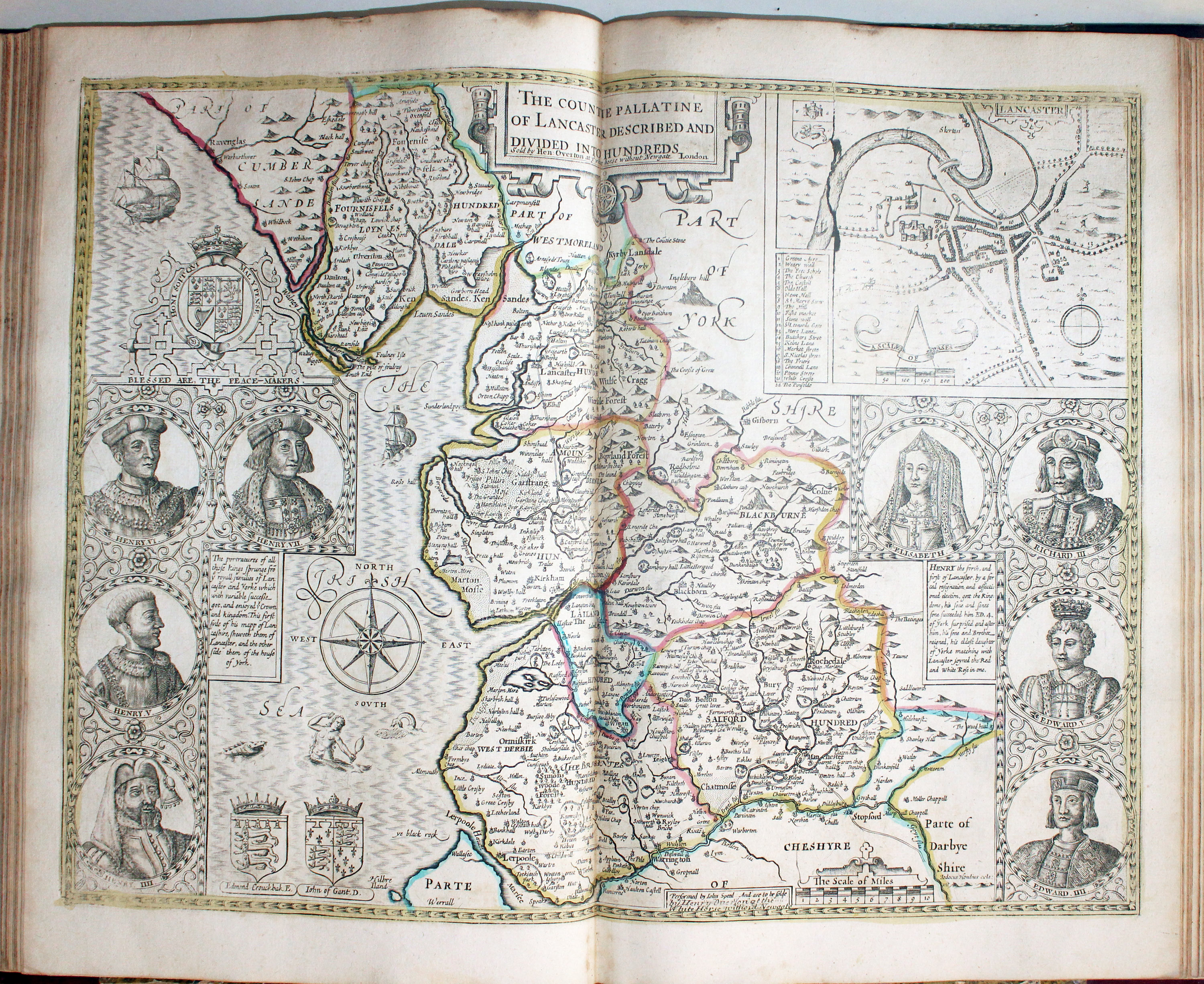 Map of Lancashire by John Speed published by Henry Overton 1743  Map of Lancashire by John Speed published by Henry Overton 1743