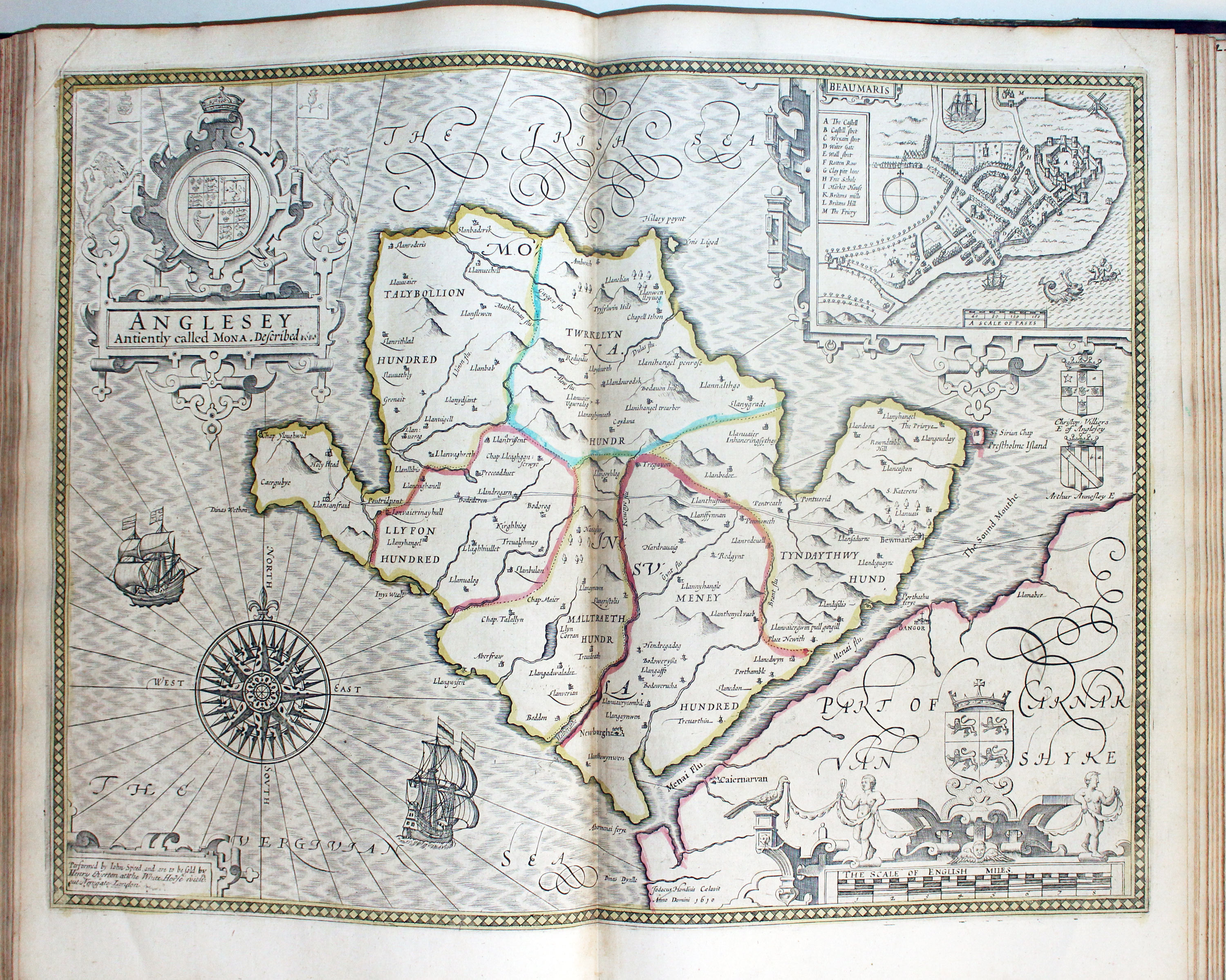 Map of Anglesey by John Speed published by Henry Overton 1743  Map of Anglesey by John Speed published by Henry Overton 1743