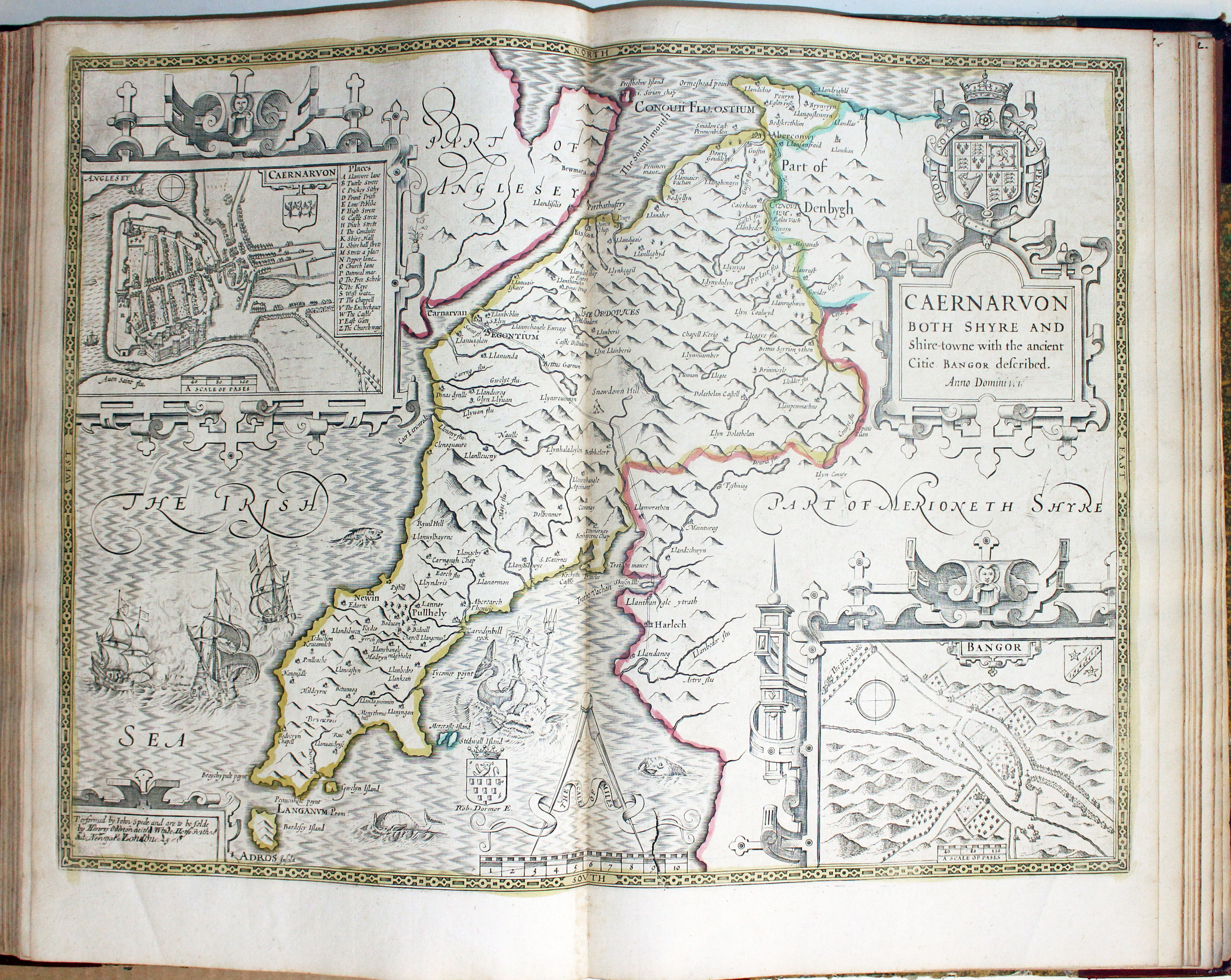 Map of Caernarvonshire by John Speed published by Henry Overton 1743  Map of Caernarvonshire by John Speed published by Henry Overton 1743
