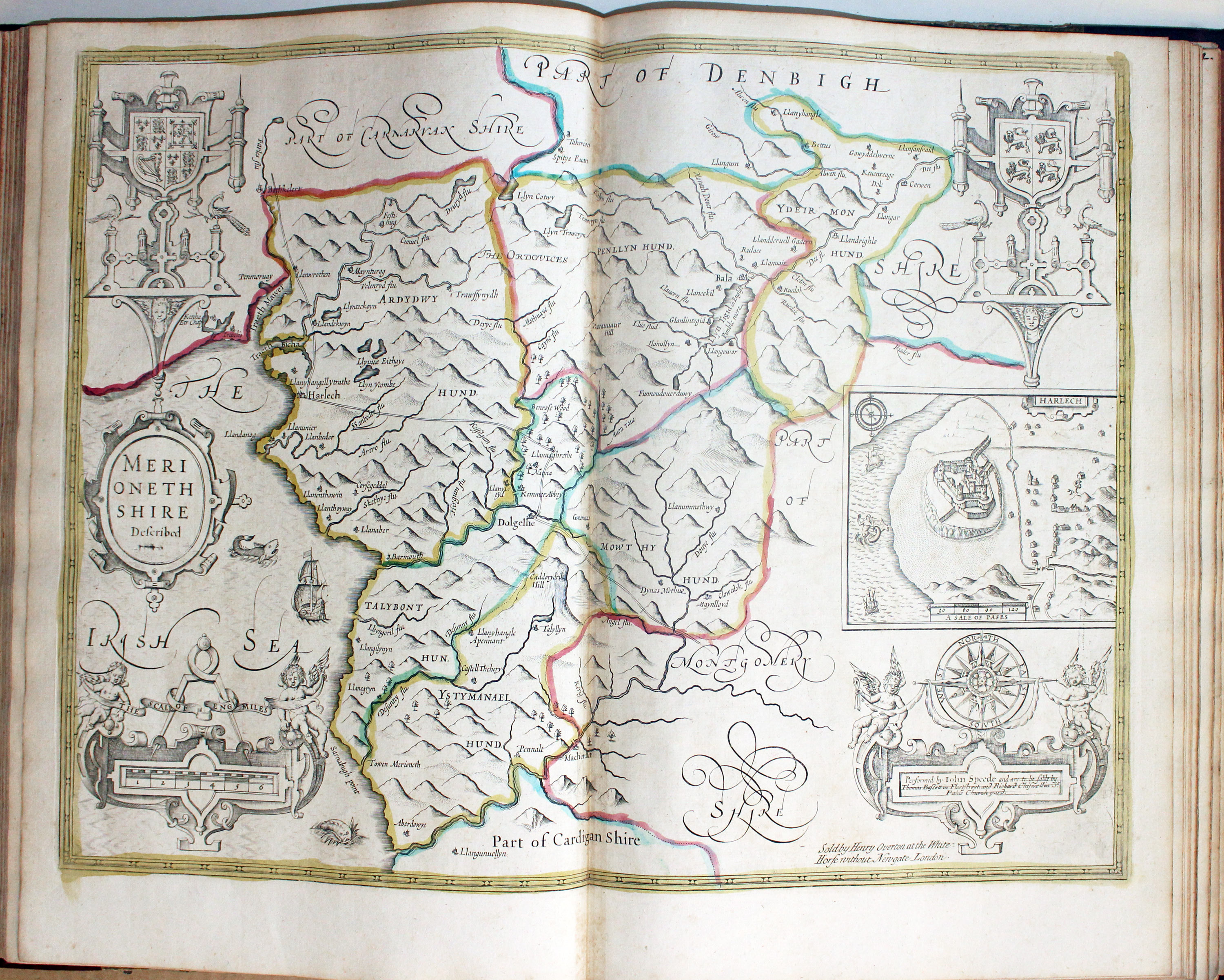 Map of Montgomeryshire by John Speed published by Henry Overton 1743  Map of Montgomeryshire by John Speed published by Henry Overton 1743
