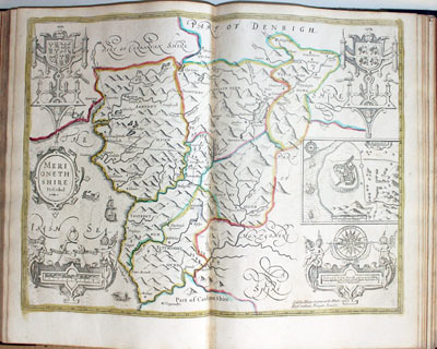 Map of Montgomeryshire by John Speed published by Henry Overton 1743