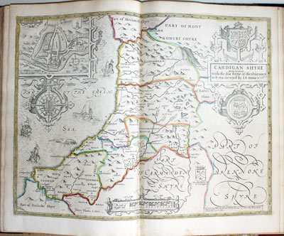 Map of Cardiganshir by John Speed published by Henry Overton 1743
