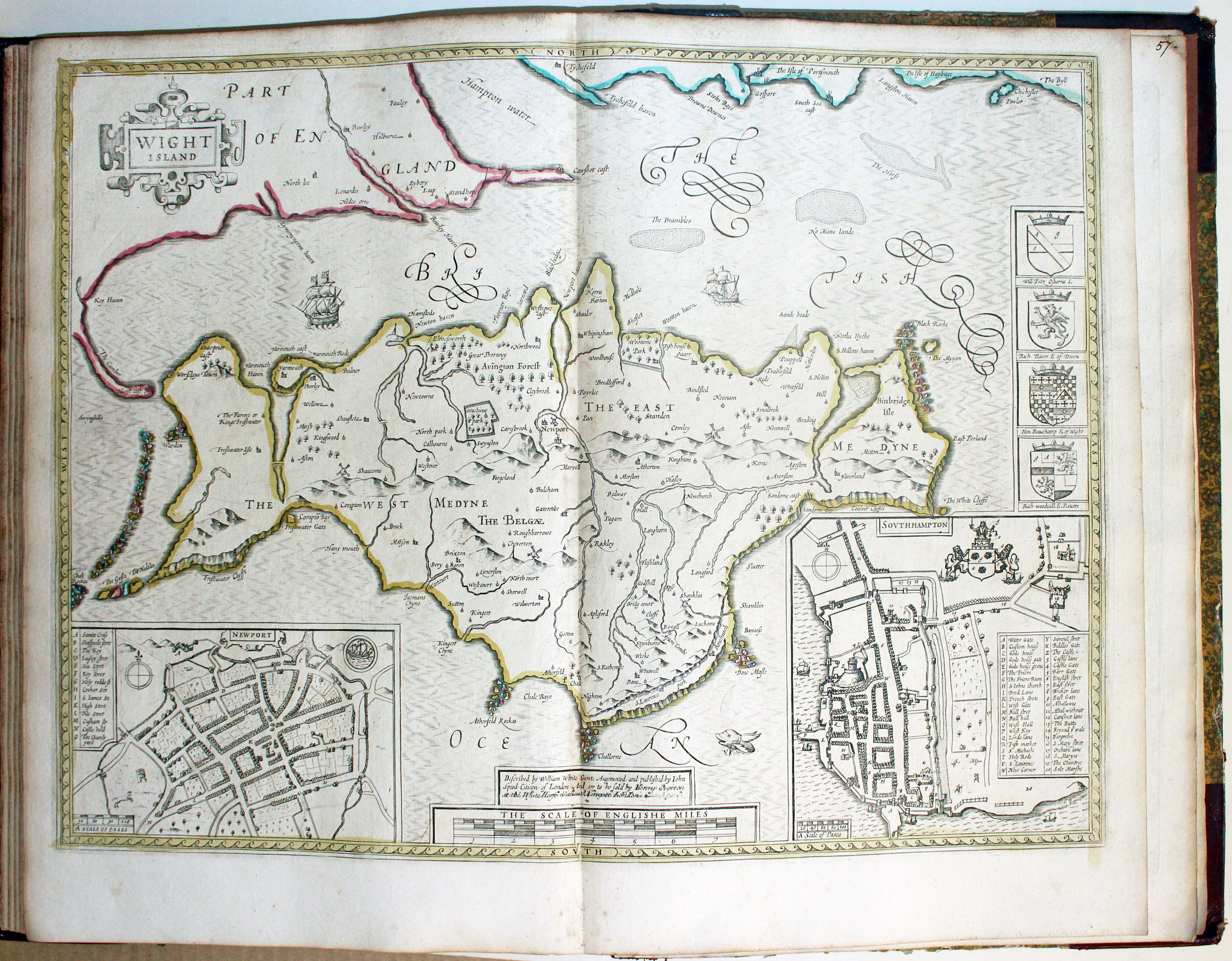 Map of the Isle of Wight by John Speed published by Henry Overton 1743  Map of the Isle of Wight by John Speed published by Henry Overton 1743