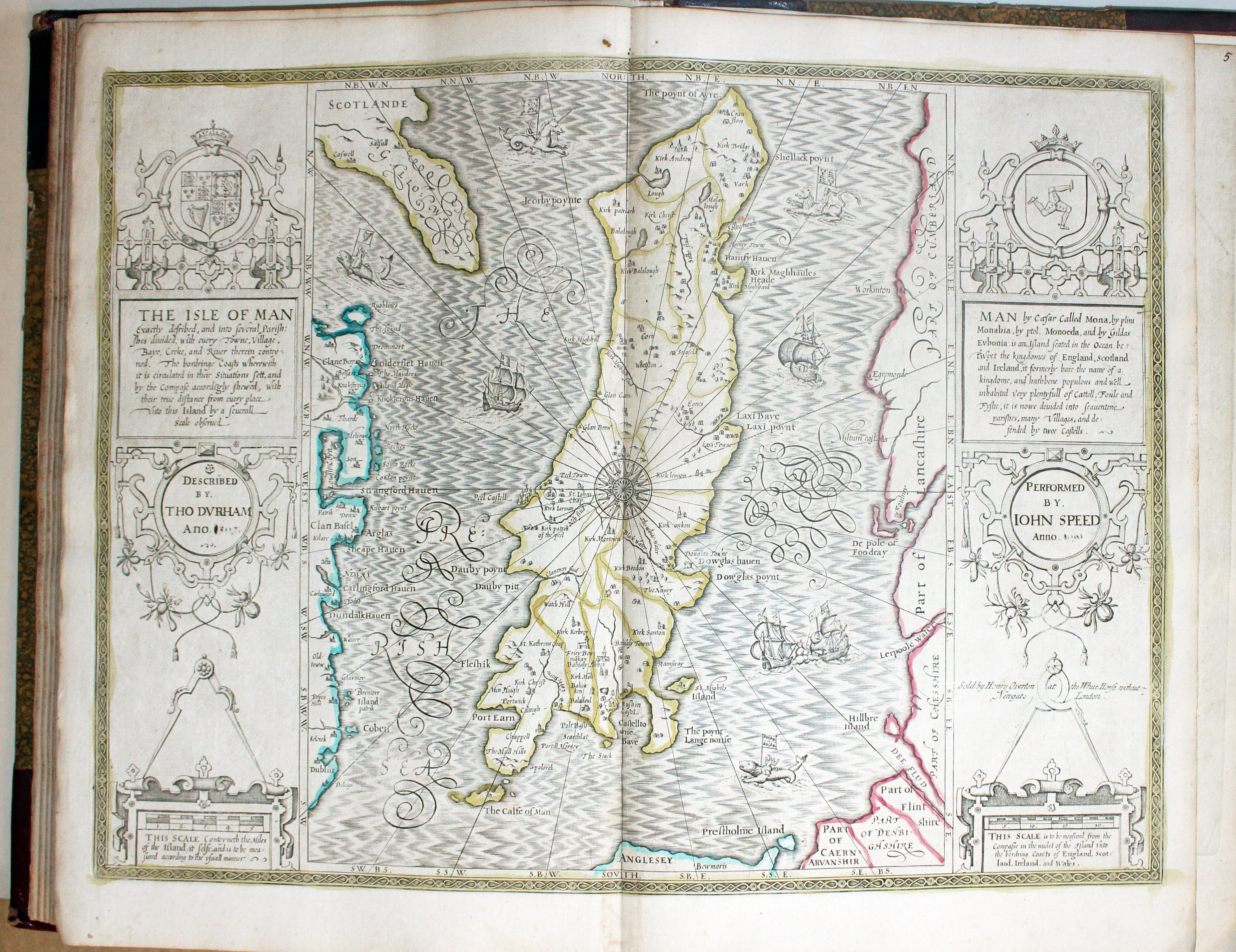 Map of the Isle of Man by John Speed published by Henry Overton 1743  Map of the Isle of Man by John Speed published by Henry Overton 1743