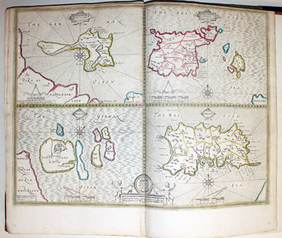 Map of Jersey, Guernsey, Farne and Holly Island by John Speed published by Henry Overton 1743