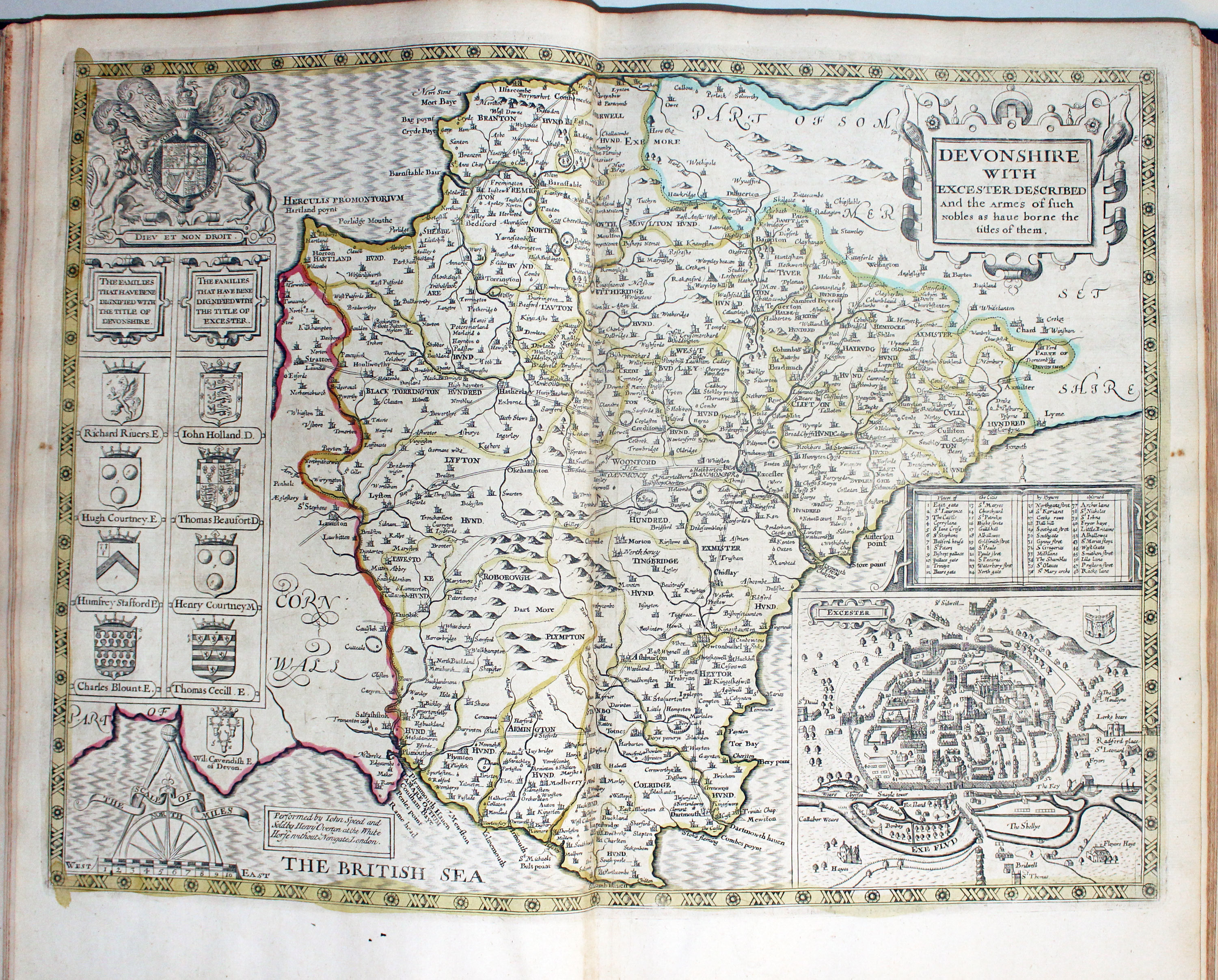 Map of Devon by John Speed published by Henry Overton 1743  Map of Devon by John Speed published by Henry Overton 1743