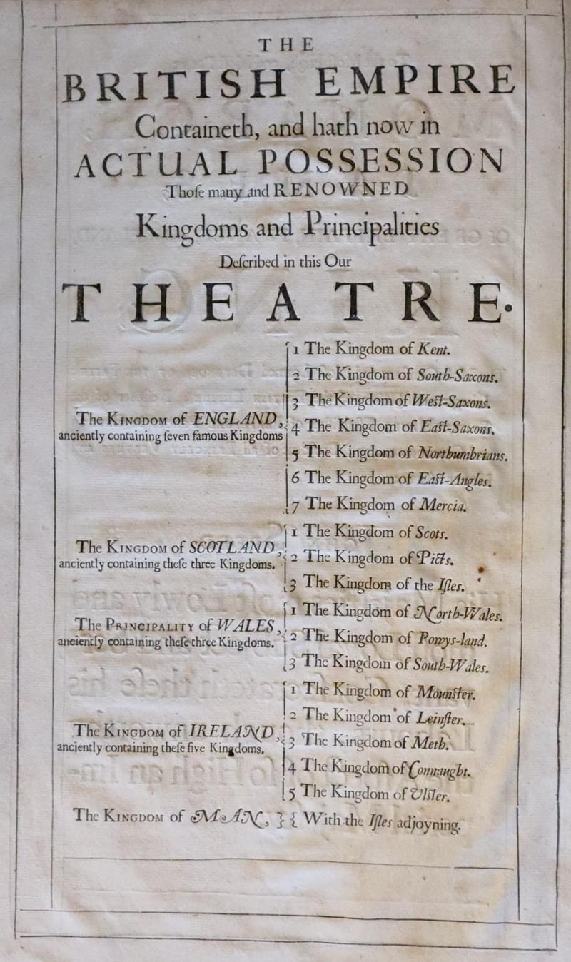 Contents of John Speeds Theatre 1676