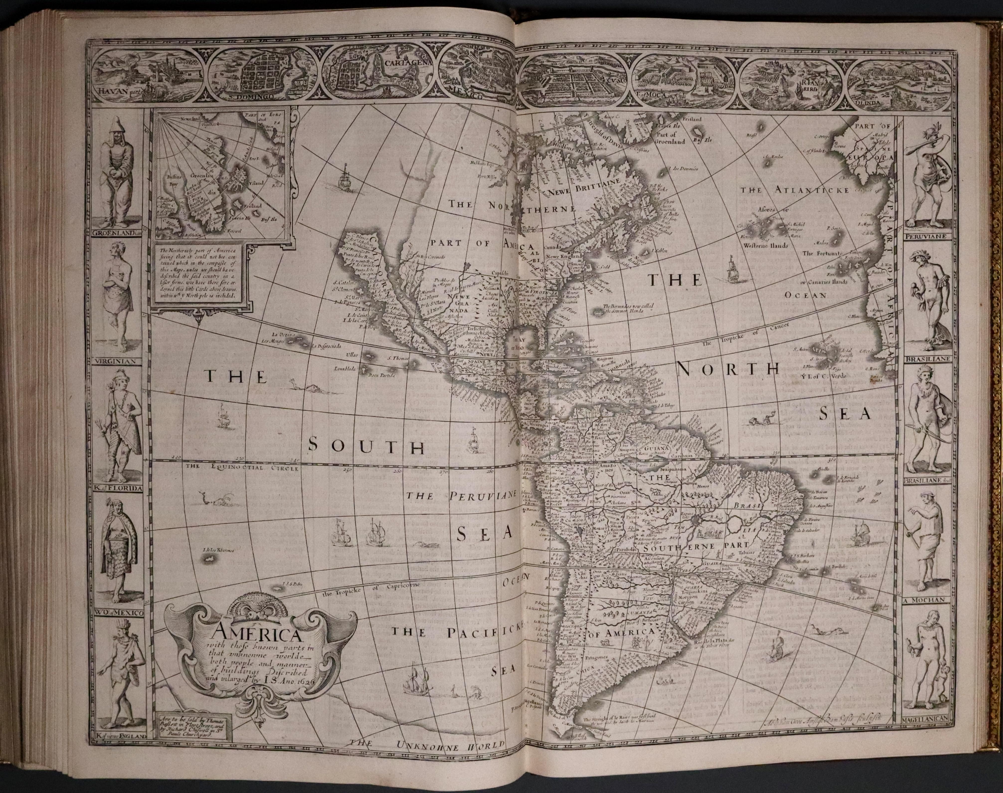 Map of America from John Speed's Prospect of the World 1676  Map of America from John Speed's Prospect of the World 1676