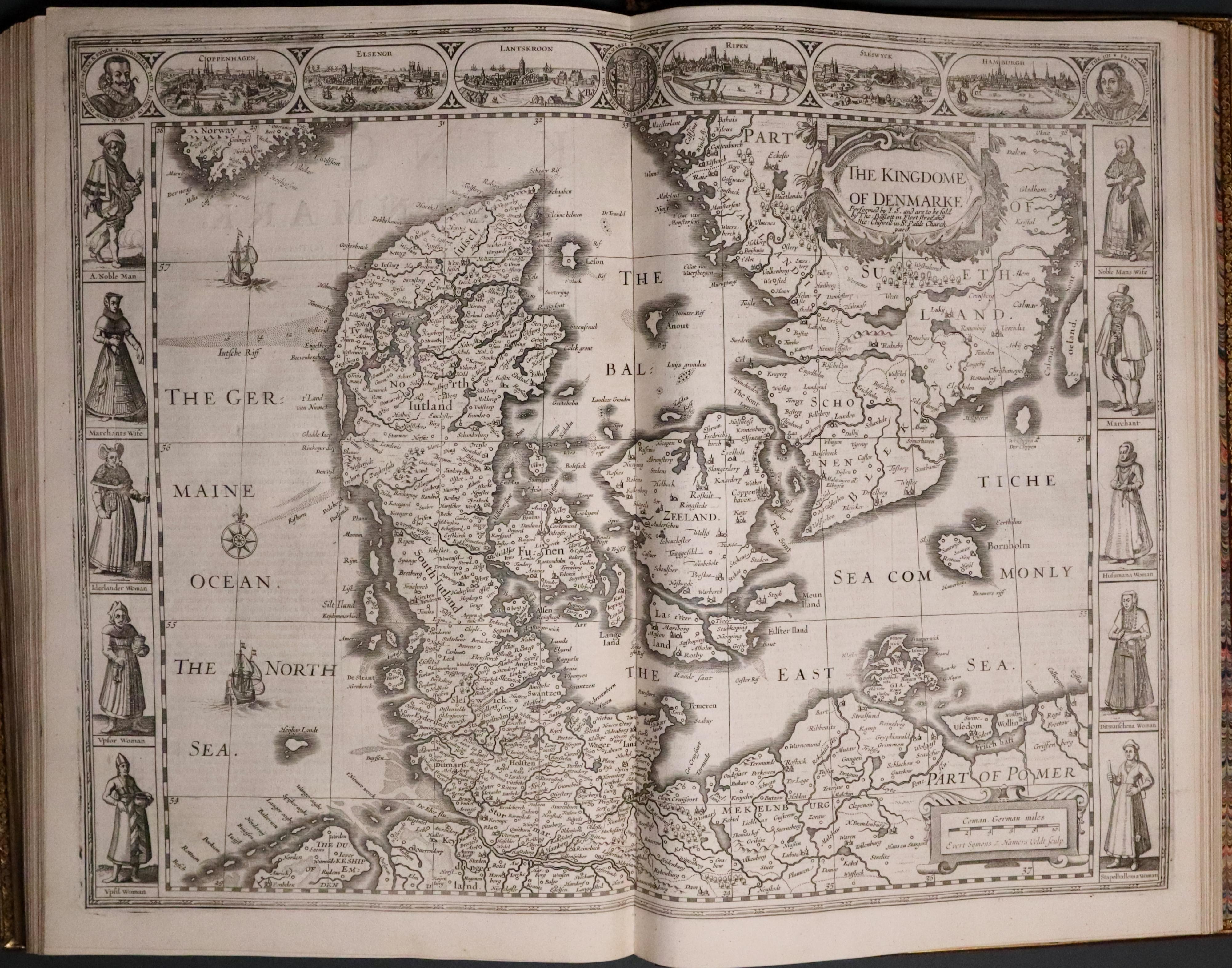 Map of Denmark from John Speed's Prospect of the World 1676  Map of Denmark from John Speed's Prospect of the World 1676