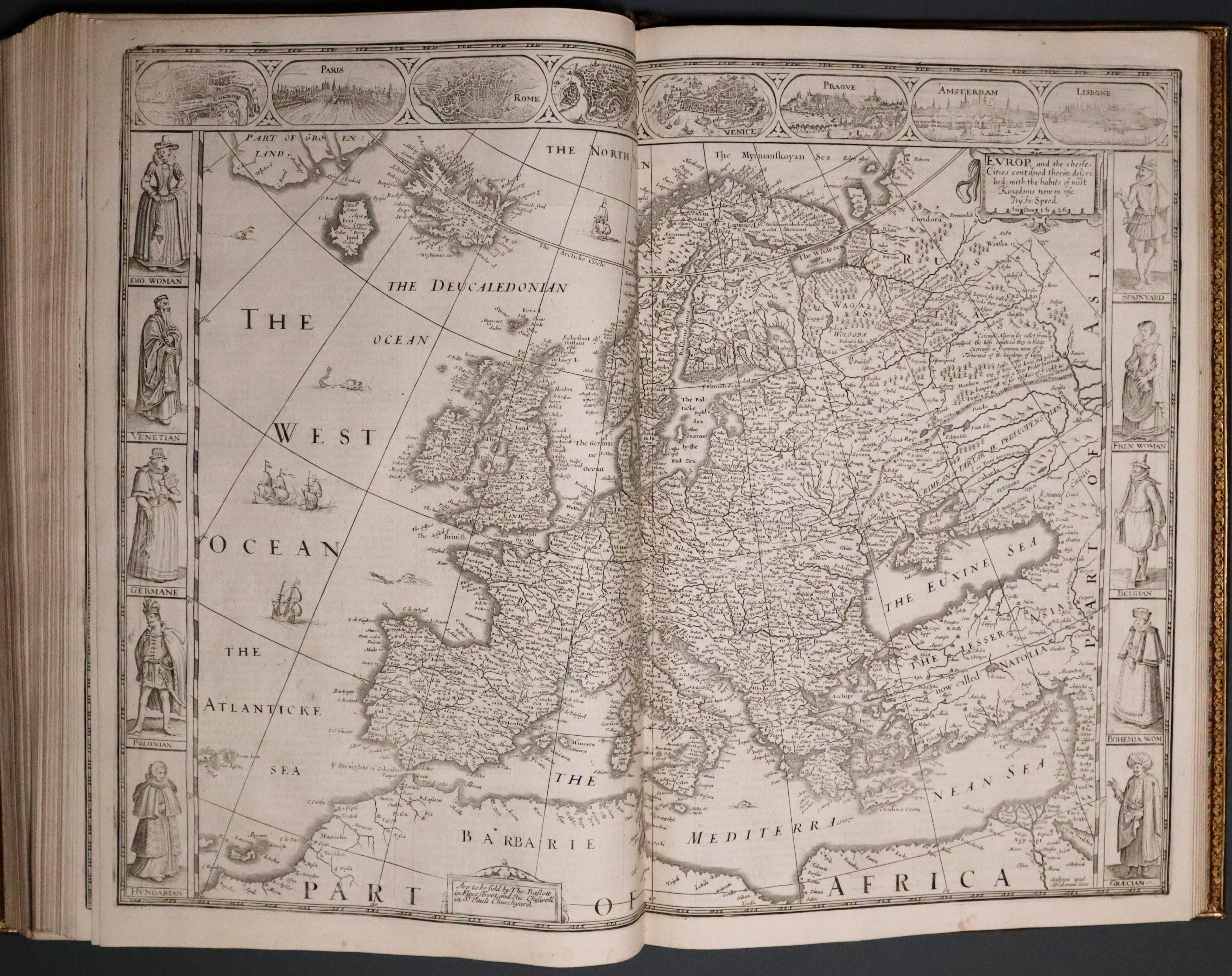 Map of Europe from John Speed's Prospect of the World 1676  Map of Europe from John Speed's Prospect of the World 1676