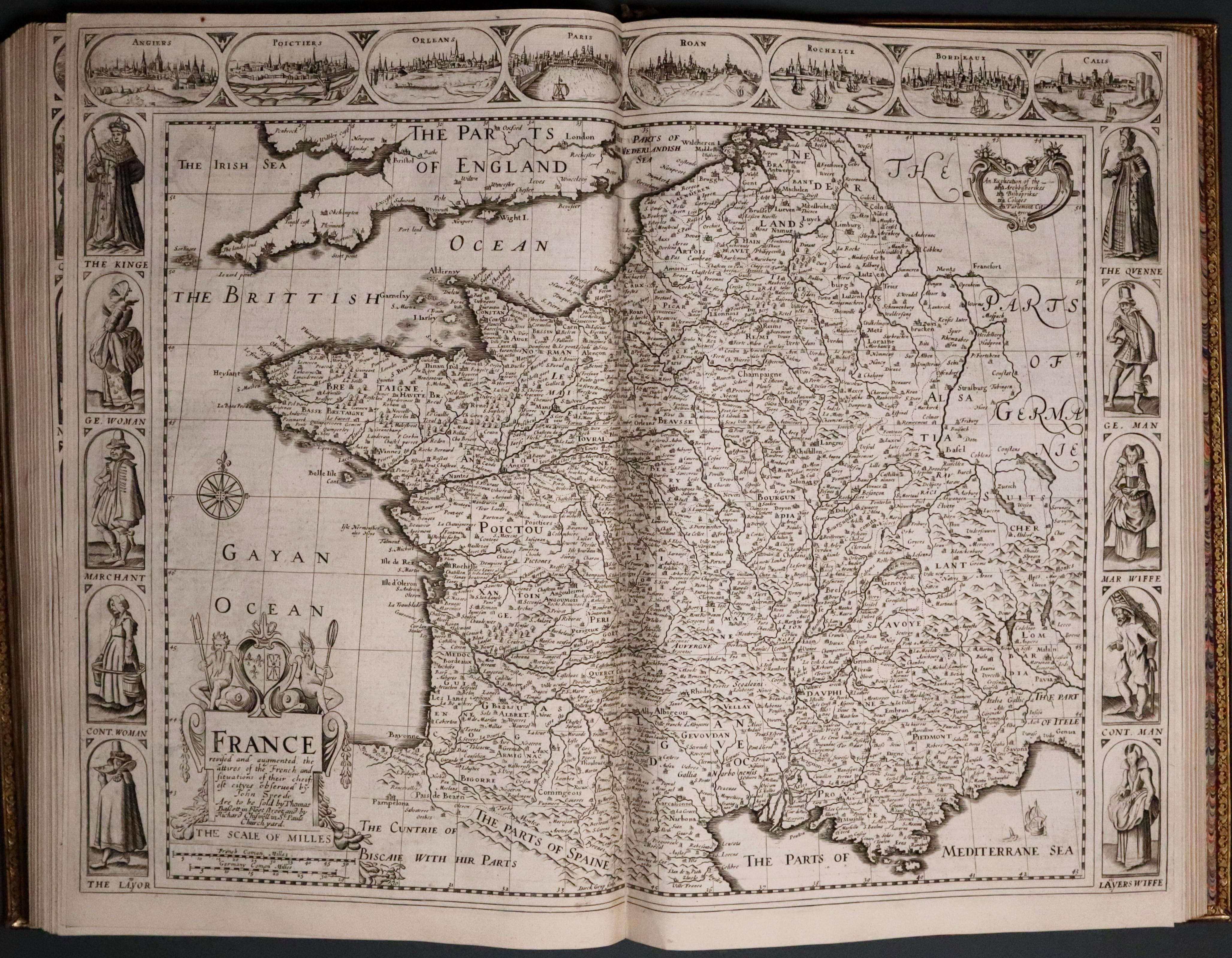 Map of France from John Speed's Prospect of the World 1676  Map of France from John Speed's Prospect of the World 1676