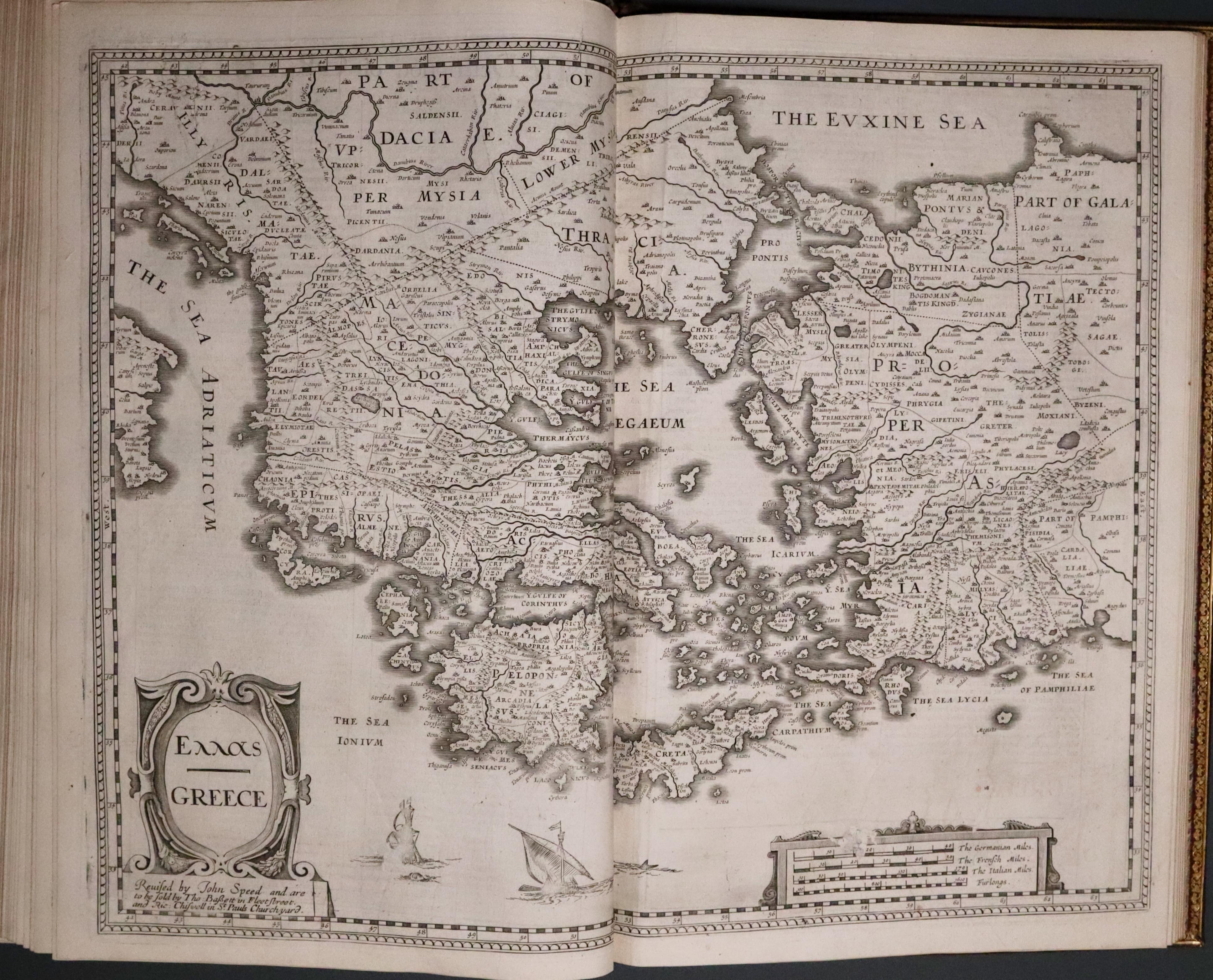 Map of Greece from John Speed's Prospect of the World 1676  Map of Greece from John Speed's Prospect of the World 1676