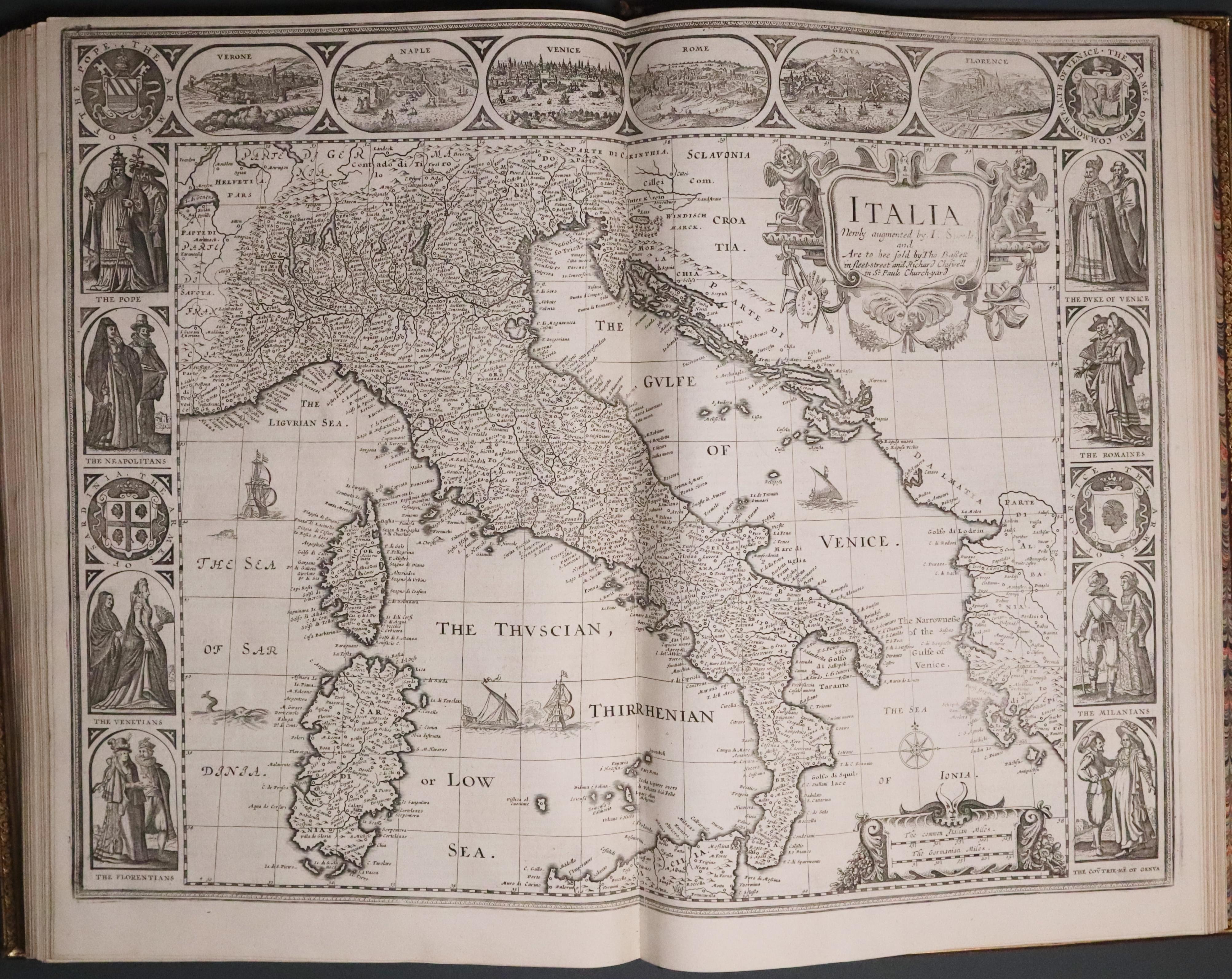 Map of Italy from John Speed's Prospect of the World 1676  Map of Italy from John Speed's Prospect of the World 1676