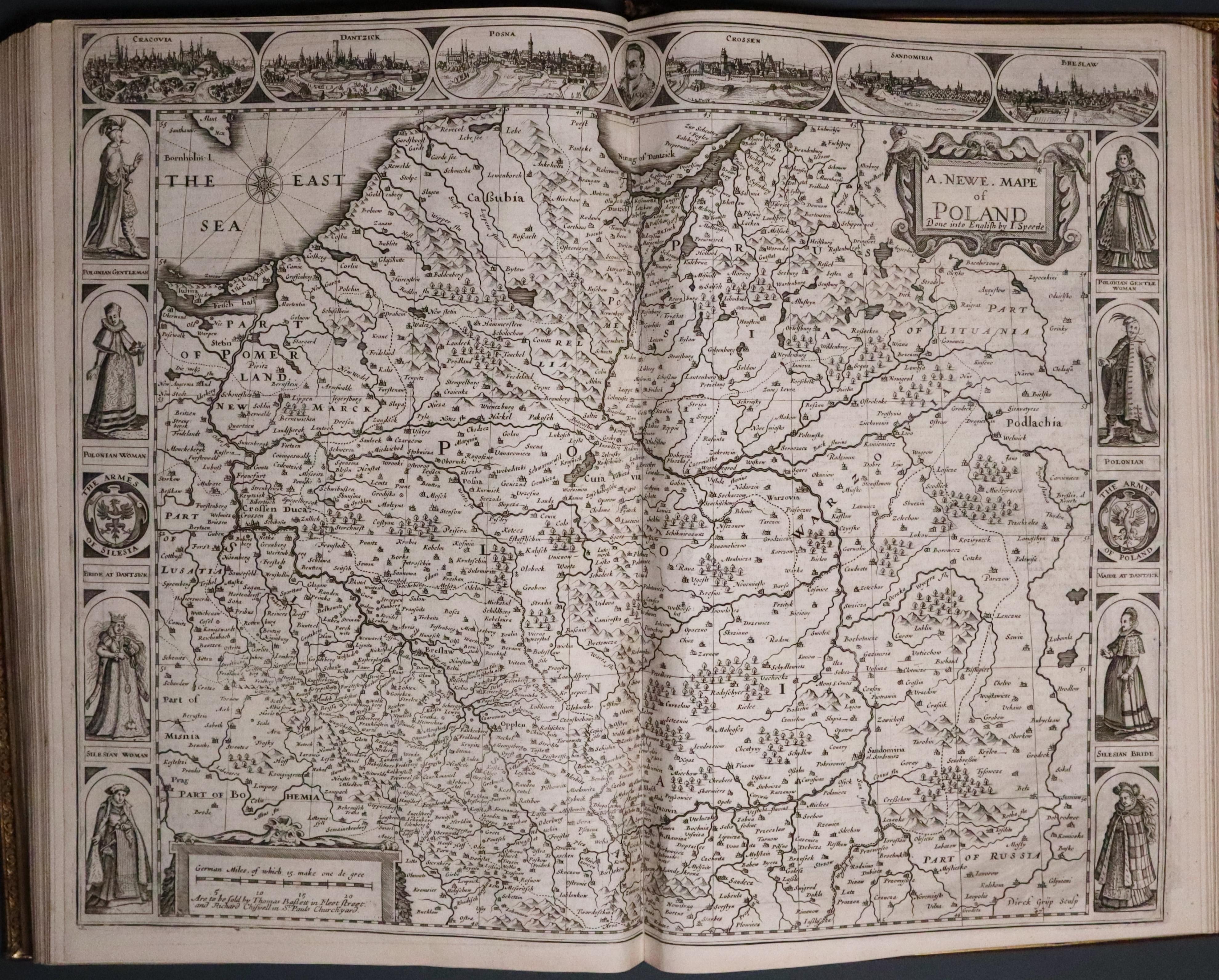 Map of Poland from John Speed's Prospect of the World 1676  Map of Poland from John Speed's Prospect of the World 1676