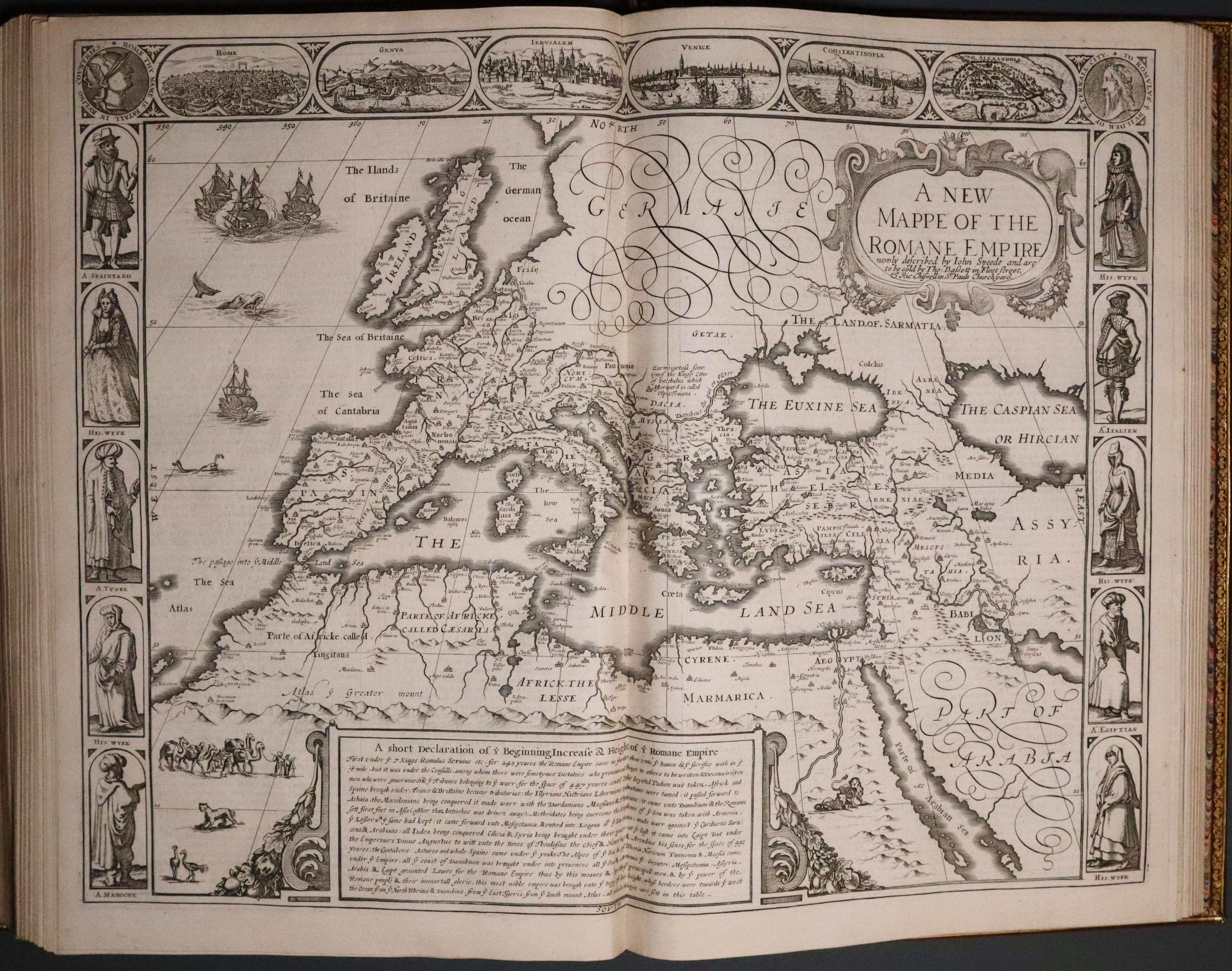 Map of the Roman Empire from John Speed's Prospect of the World 1676  Map of the Roman Empire from John Speed's Prospect of the World 1676