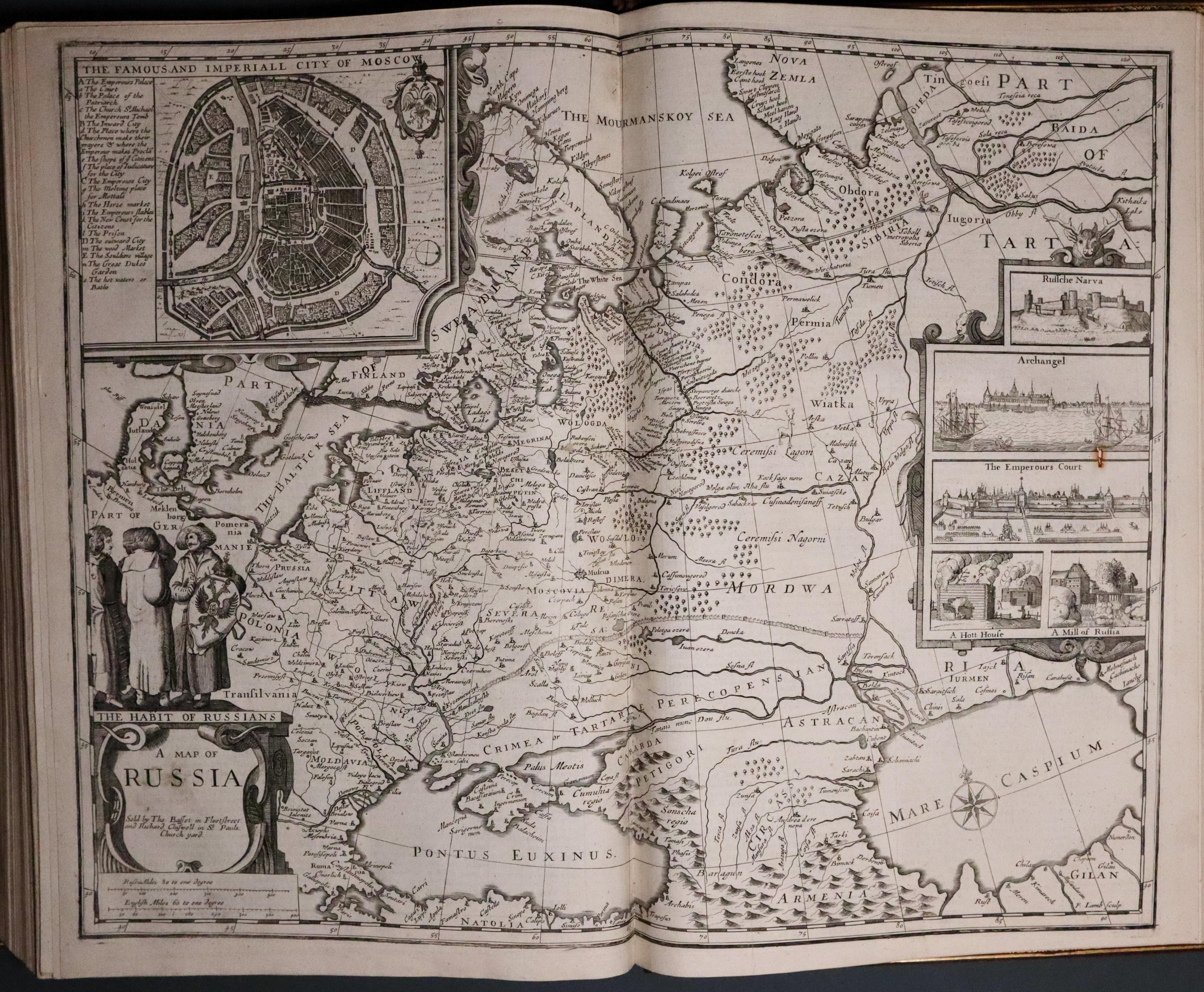 Map of Russia from John Speed's Prospect of the World 1676  Map of Russia from John Speed's Prospect of the World 1676