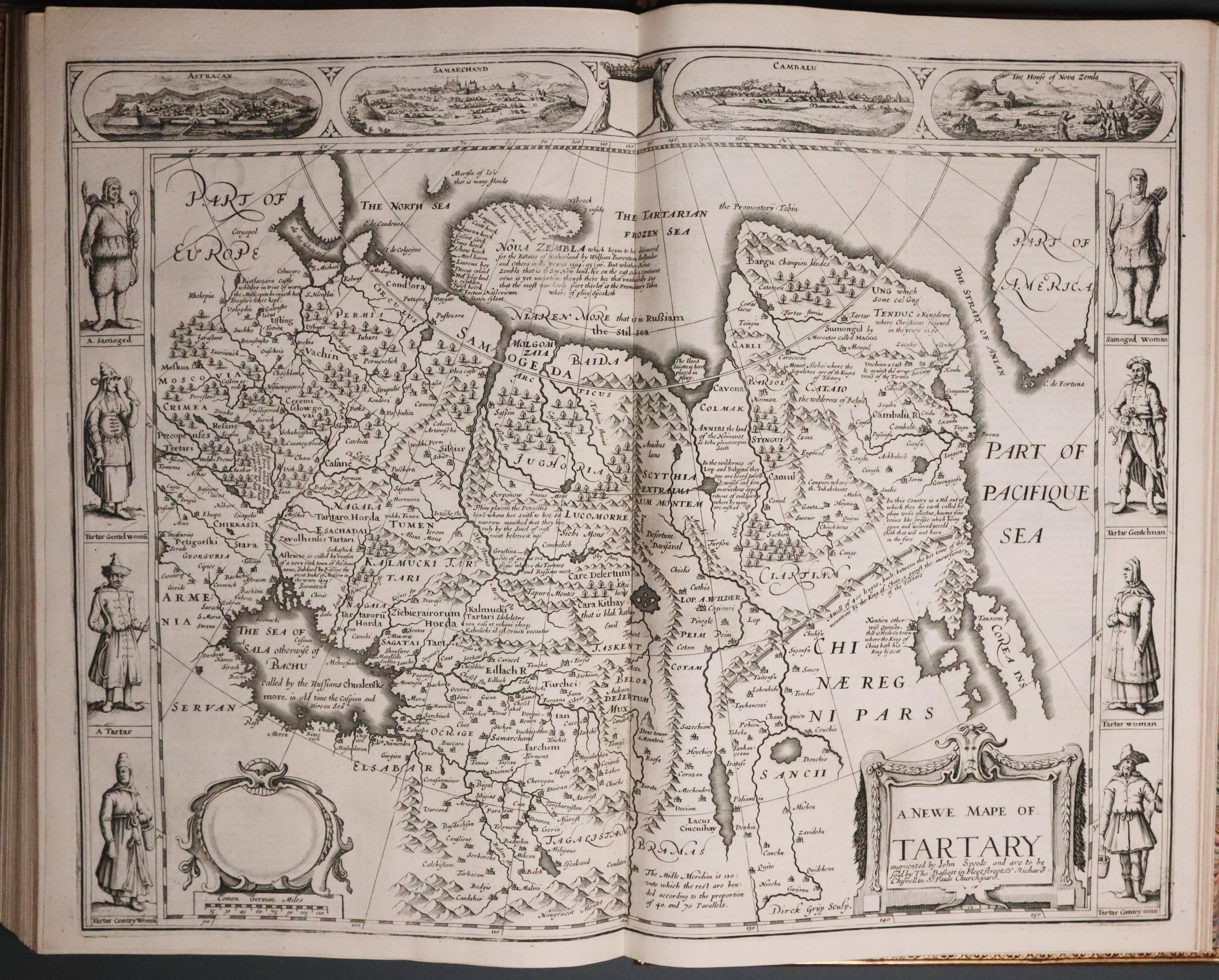 Map of Tartary from John Speed's Prospect of the World 1676  Map of Tartary from John Speed's Prospect of the World 1676