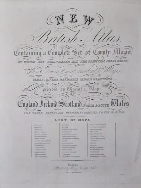 Title page Improved British Atlas by Henry Teesdale 1830