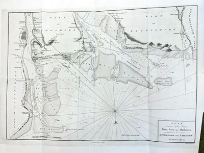 A Plan of the Bay and Harbours of Liverpool and Chester published by William Morris 1801