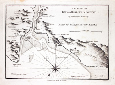 A Plan of the Bay and Harbour of Conway published by William Morris 1801