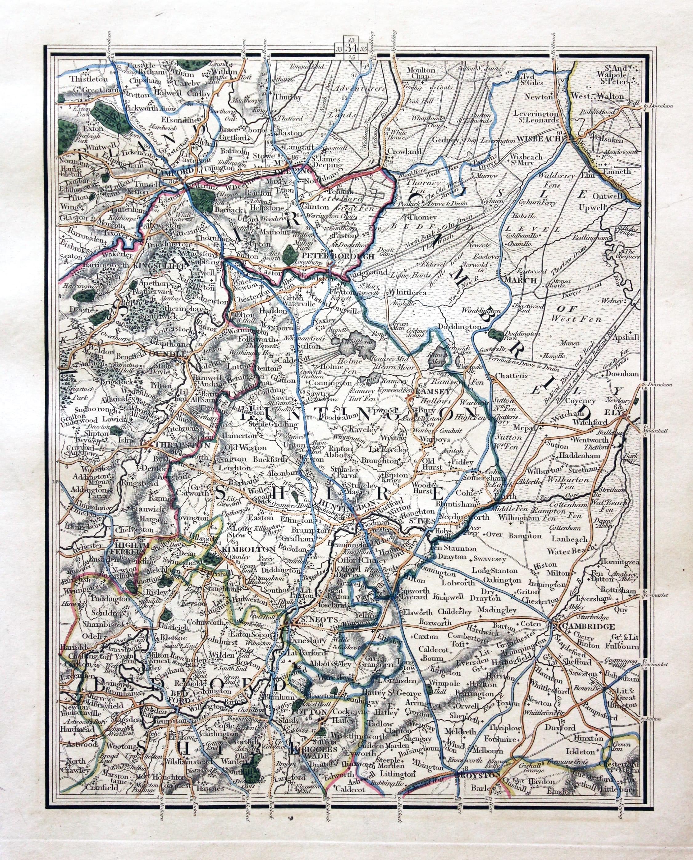 Antique Maps of Lincolnshire - Richard Nicholson