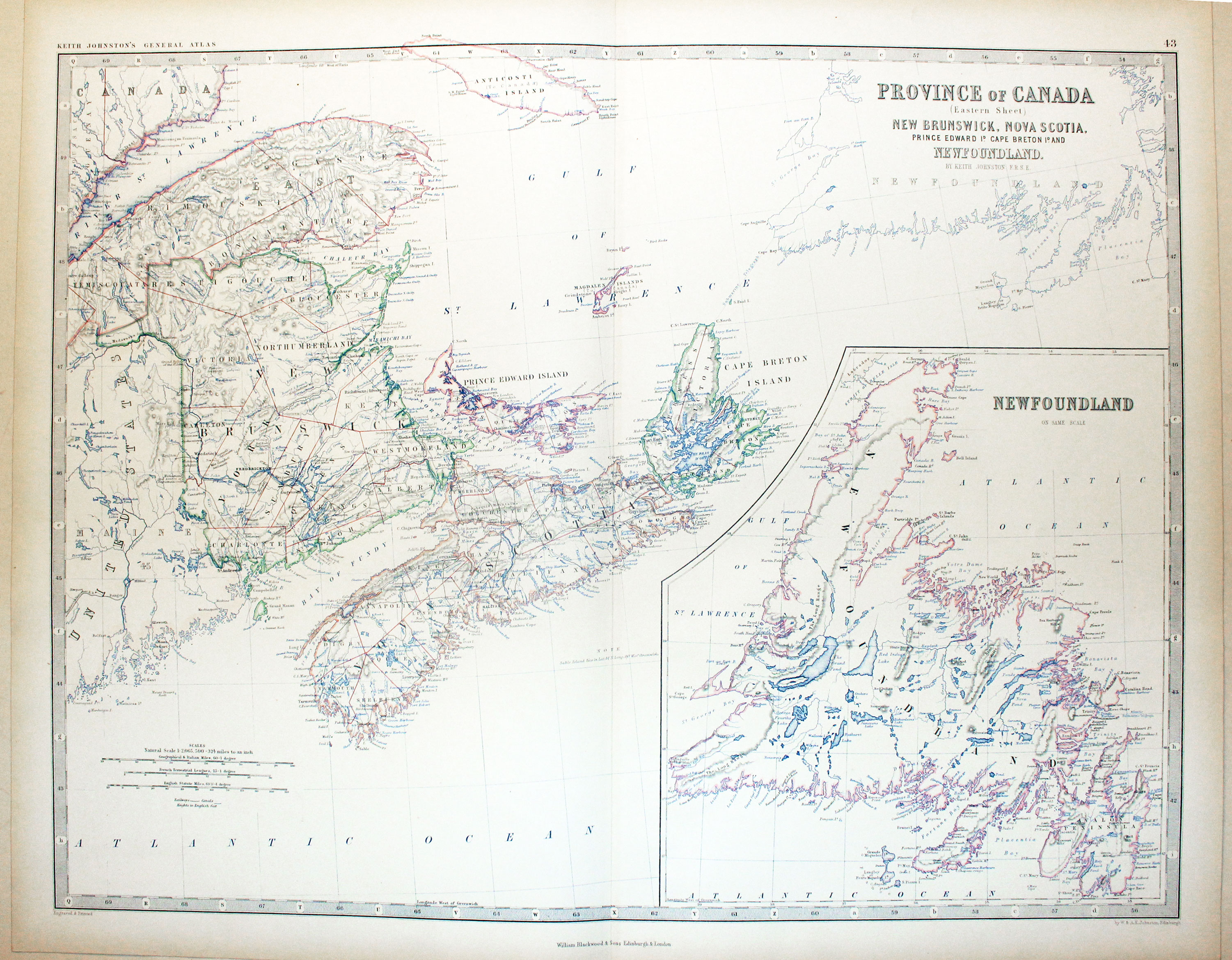 Antique Maps of Canada and Newfoundland