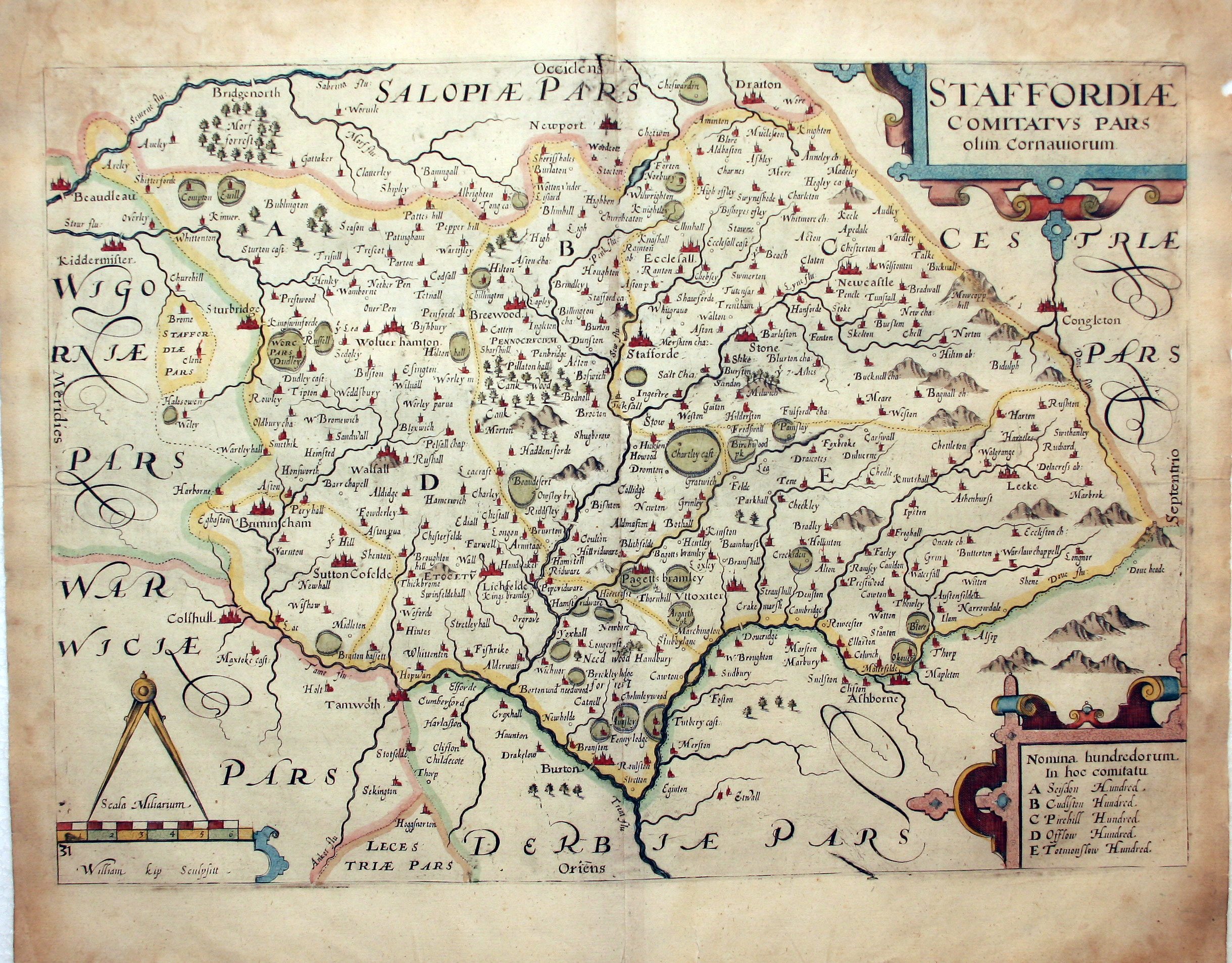 Staffordshire Old Map Svg