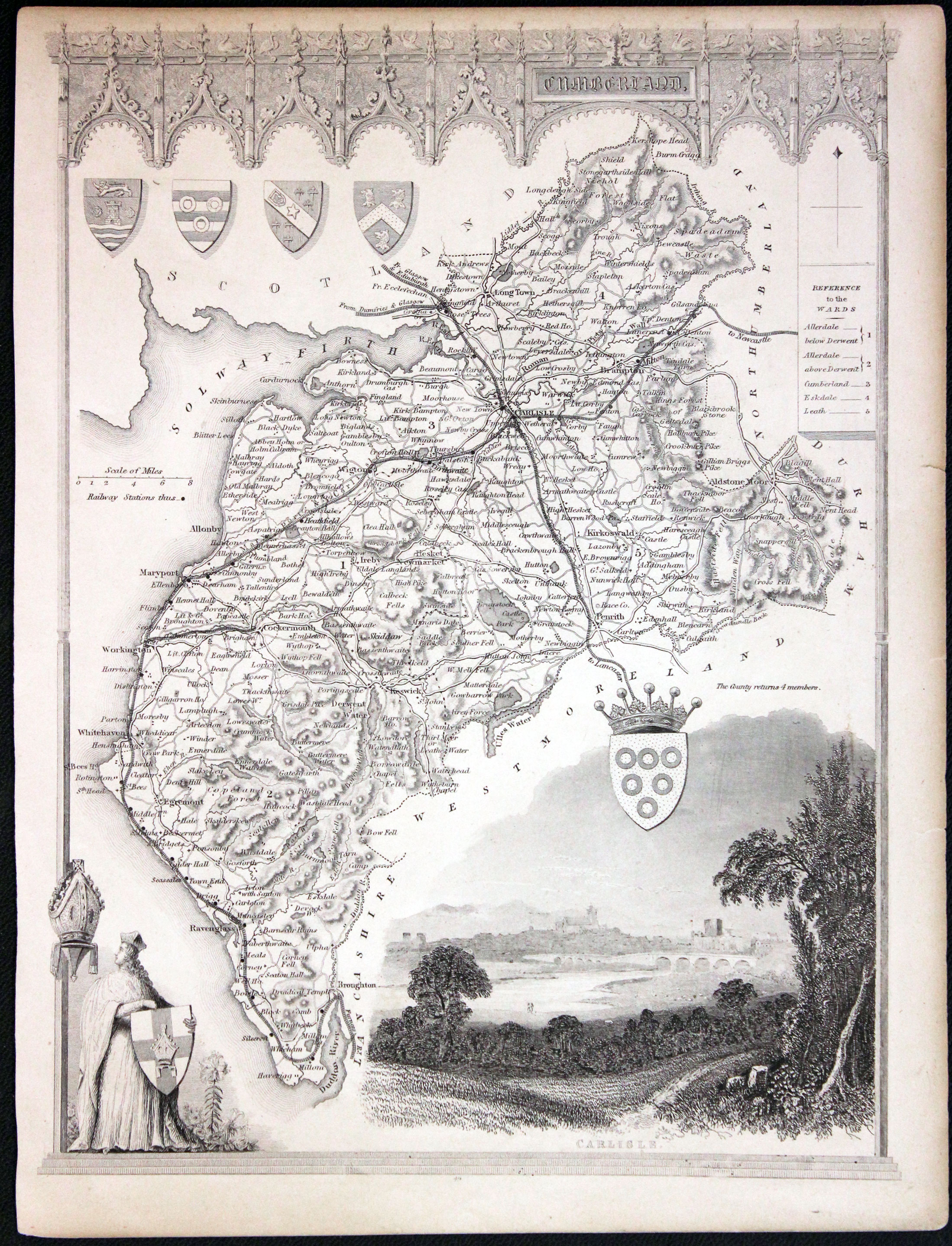 Antique Maps of Cumberland, England - Richard Nicholson