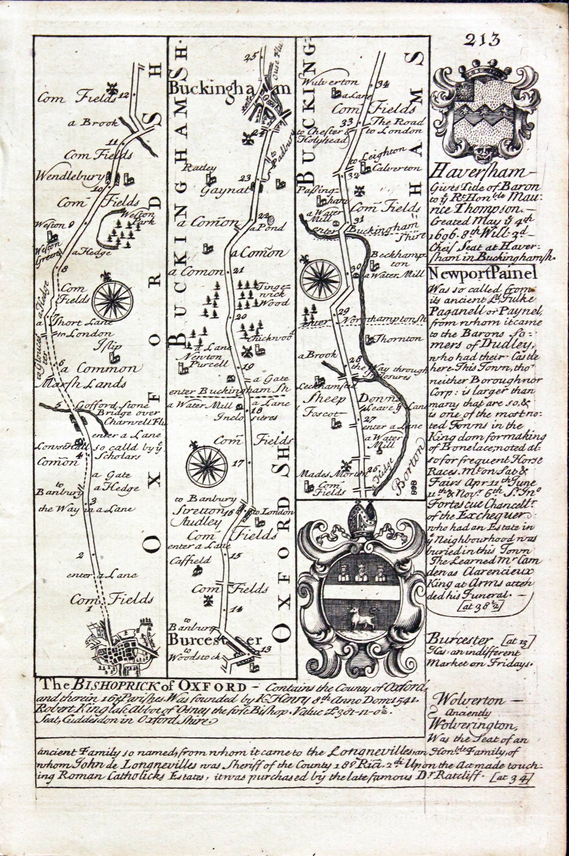 Antique Road Maps by Emanuel Bowen - Richard Nicholson