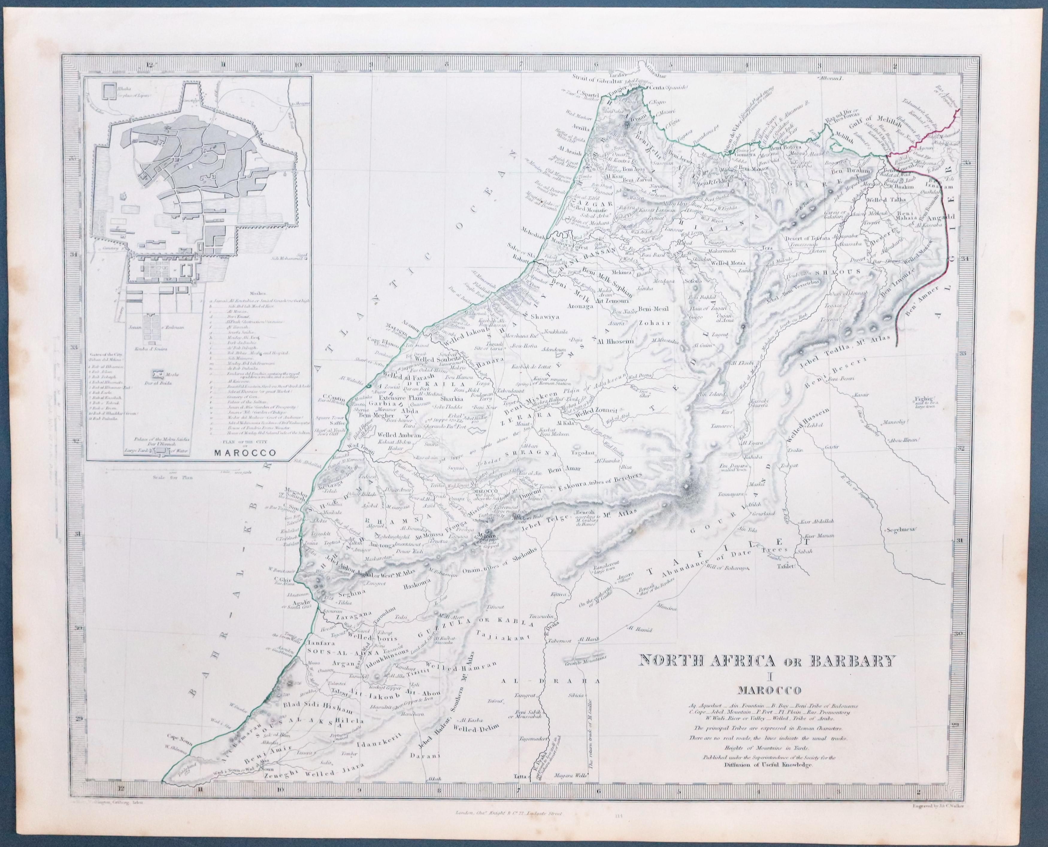 Antique Maps of Africa by S.D.U.K. - Richard Nicholson