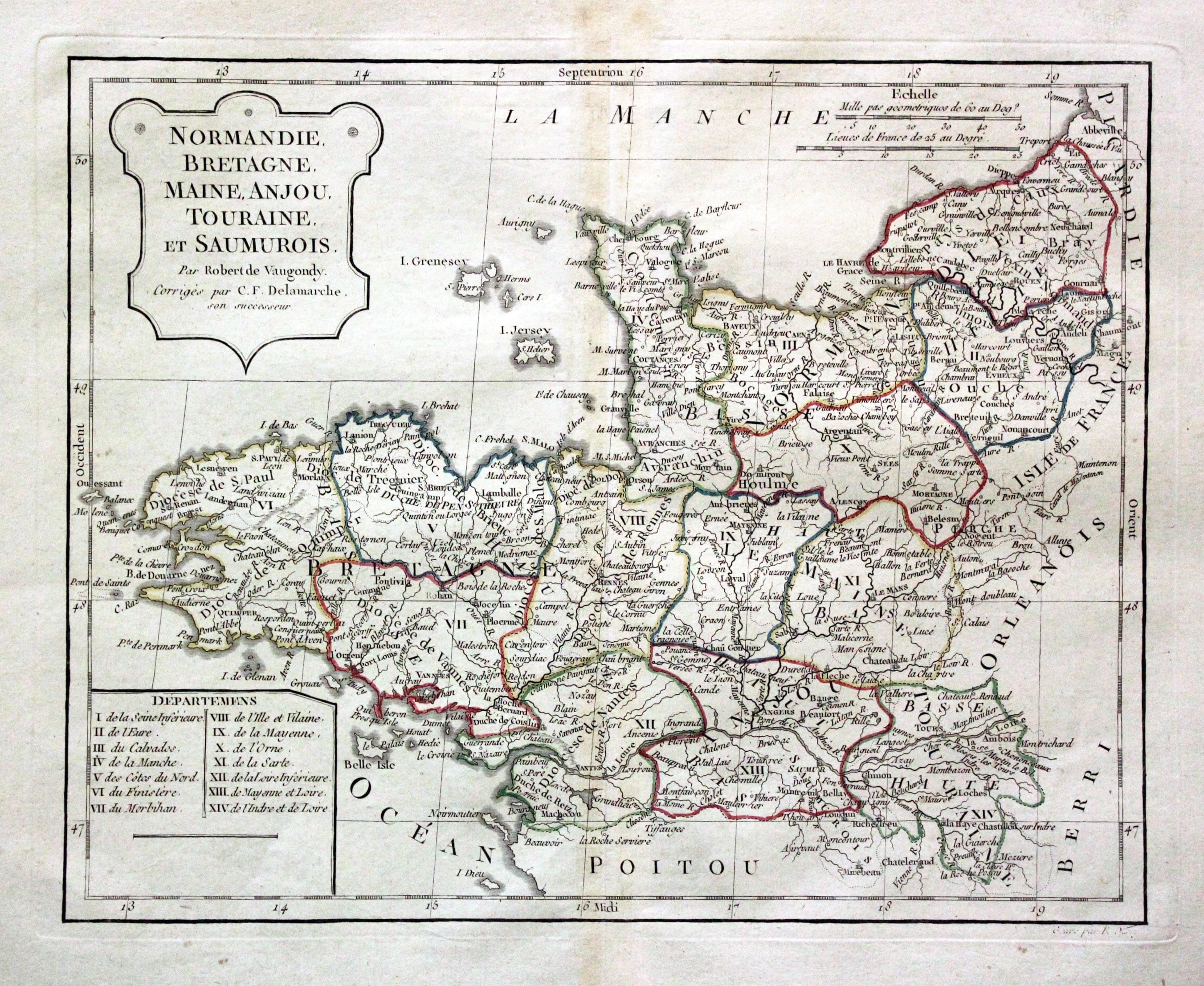 Antique Maps Borgogne, Burgundy, Bearn, Bresse