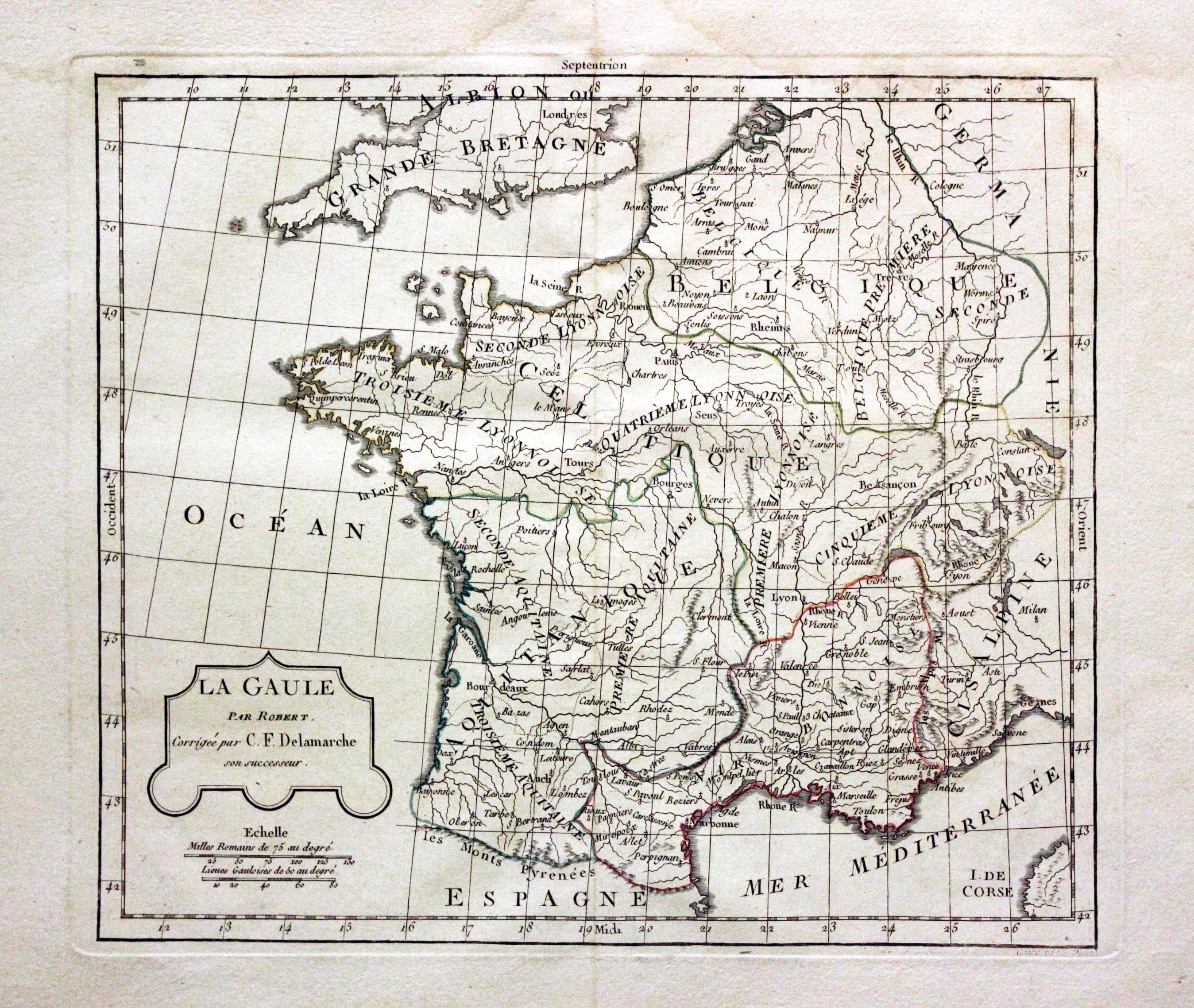 An Old Map Of The Country Of France - vrogue.co