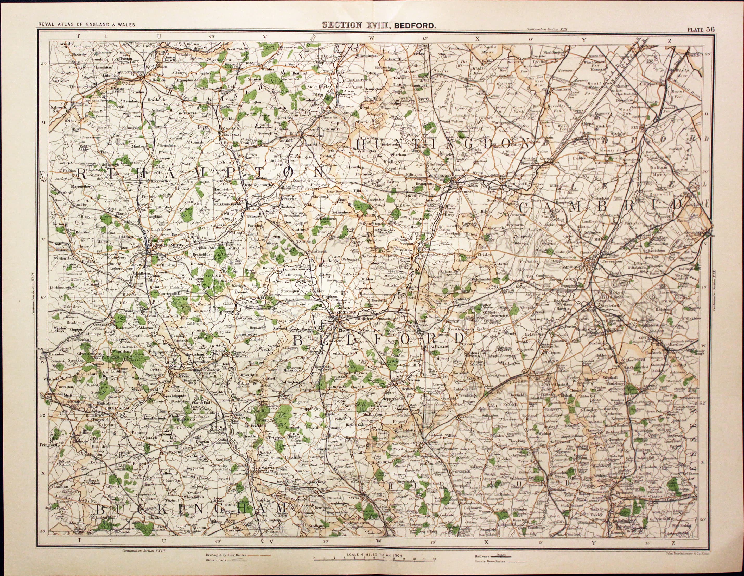 Antique County Maps of Bedfordshire - Richard Nicholson