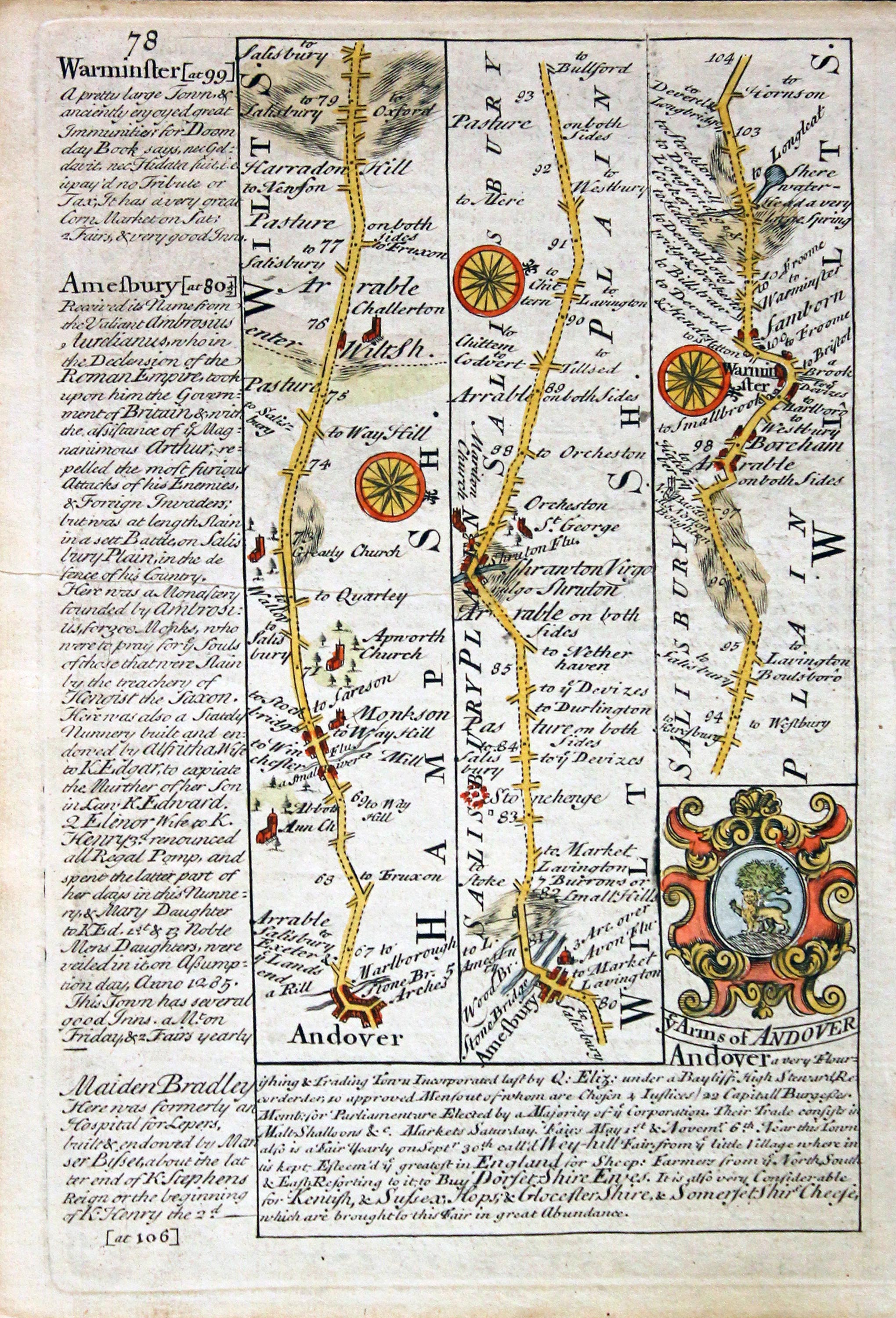 18th century Road Maps of England - Richard Nicholson