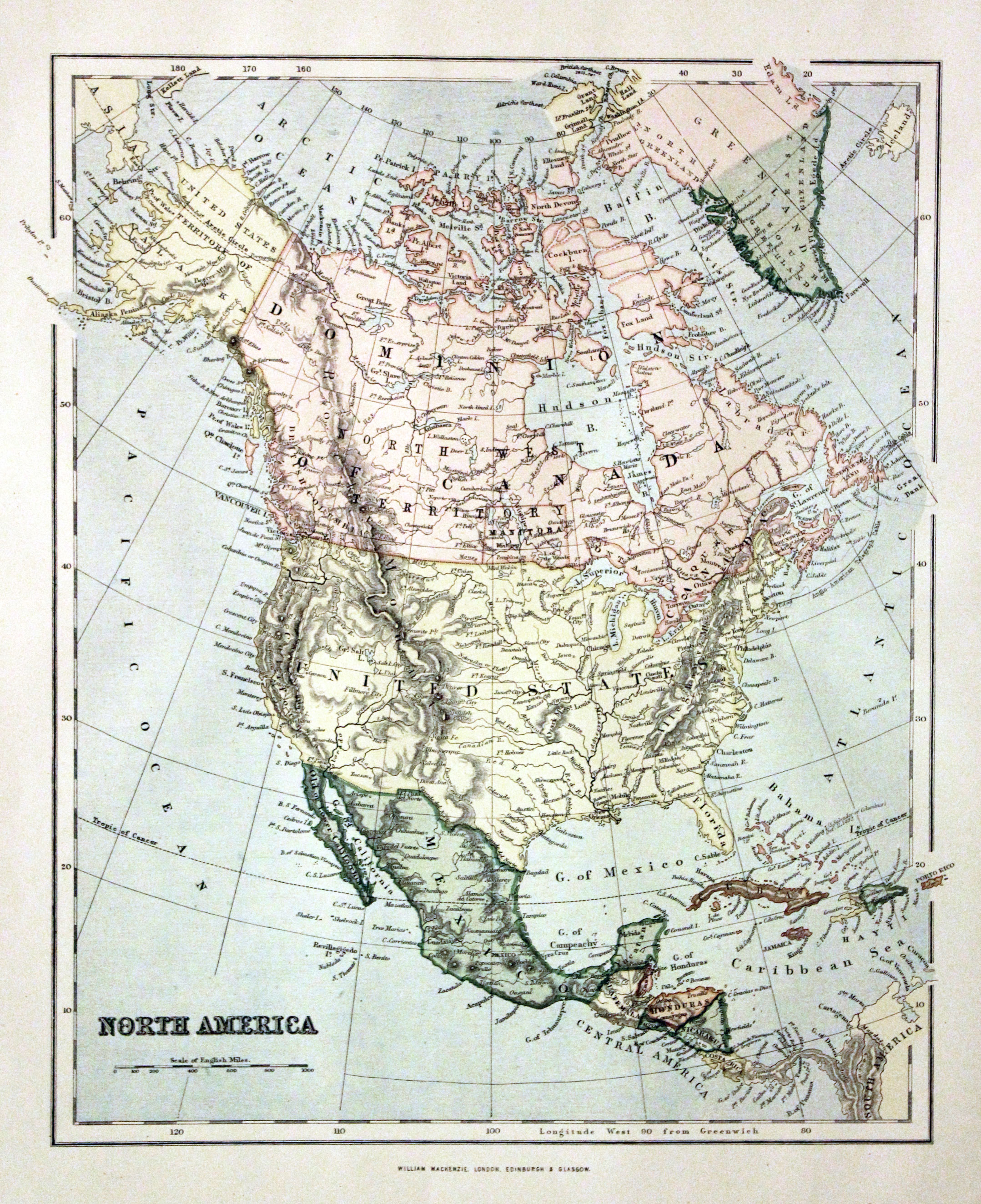 Antique Maps of America - Richard Nicholson of Chester