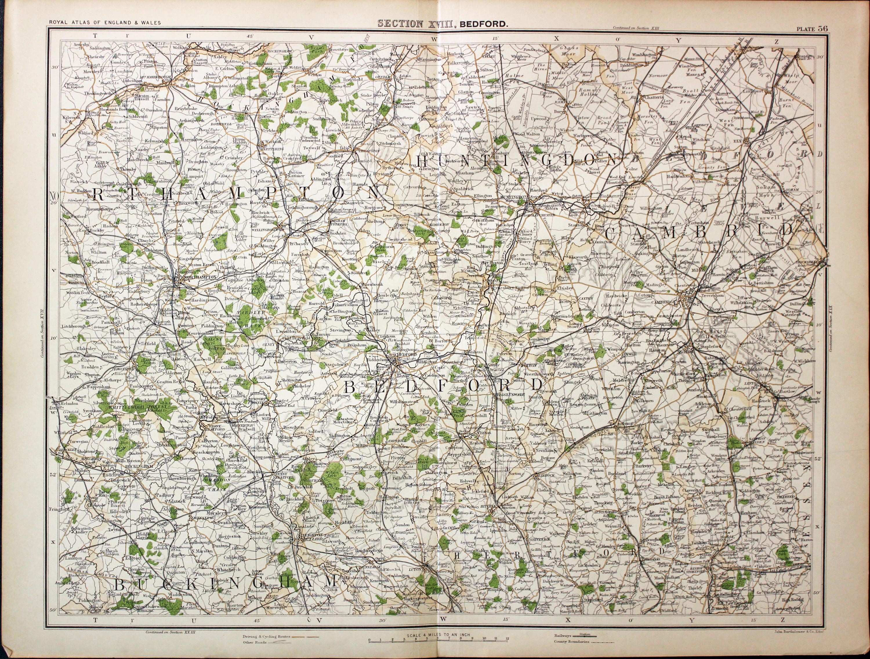 Antique County Maps of Bedfordshire - Richard Nicholson