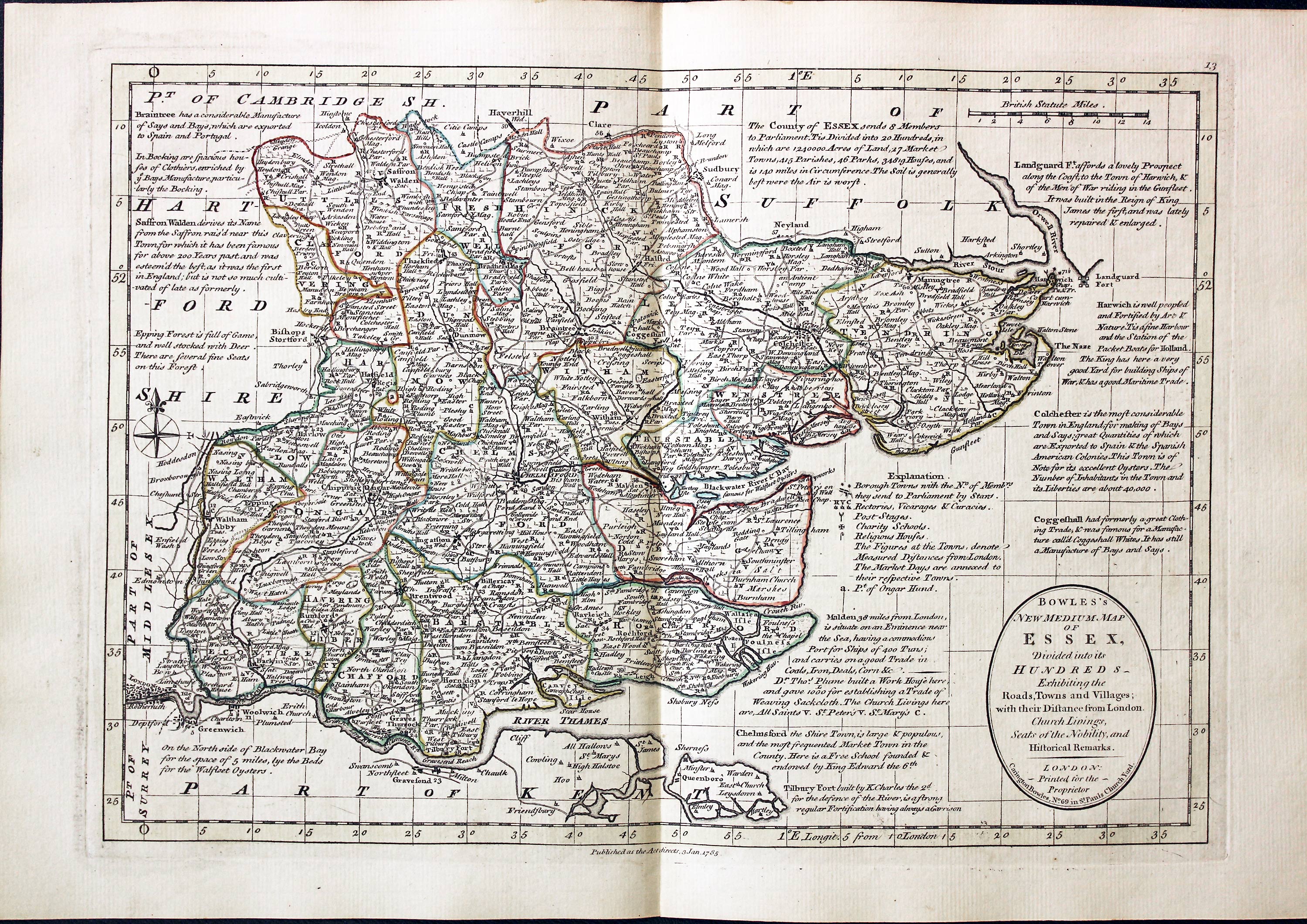 Antique Maps Of Essex, England - Richard Nicholson