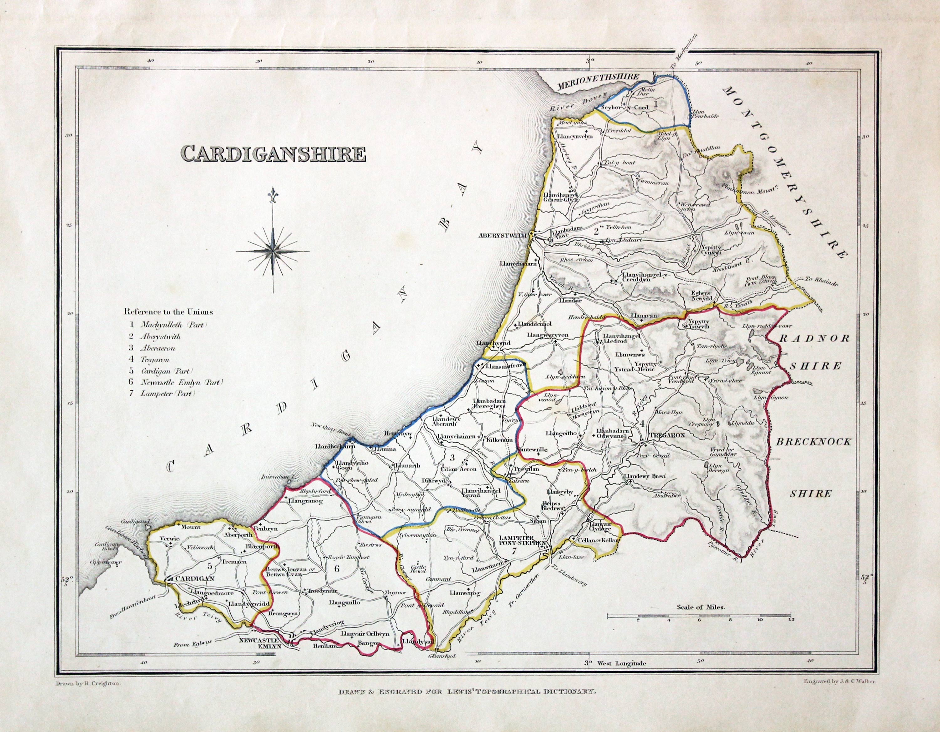 Antique Maps of Cardiganshire - Richard Nicholson