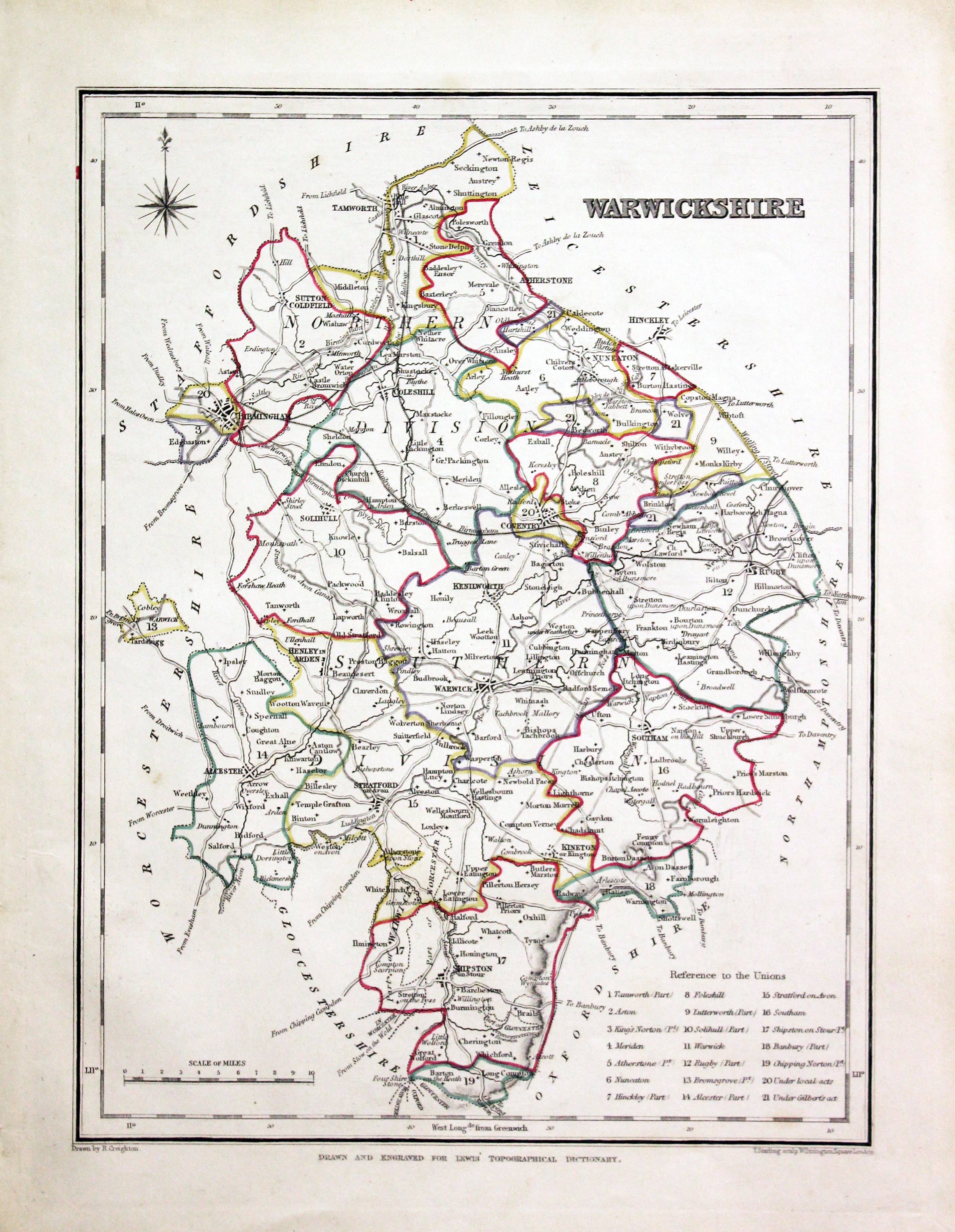 Antique Maps of Warwickshire