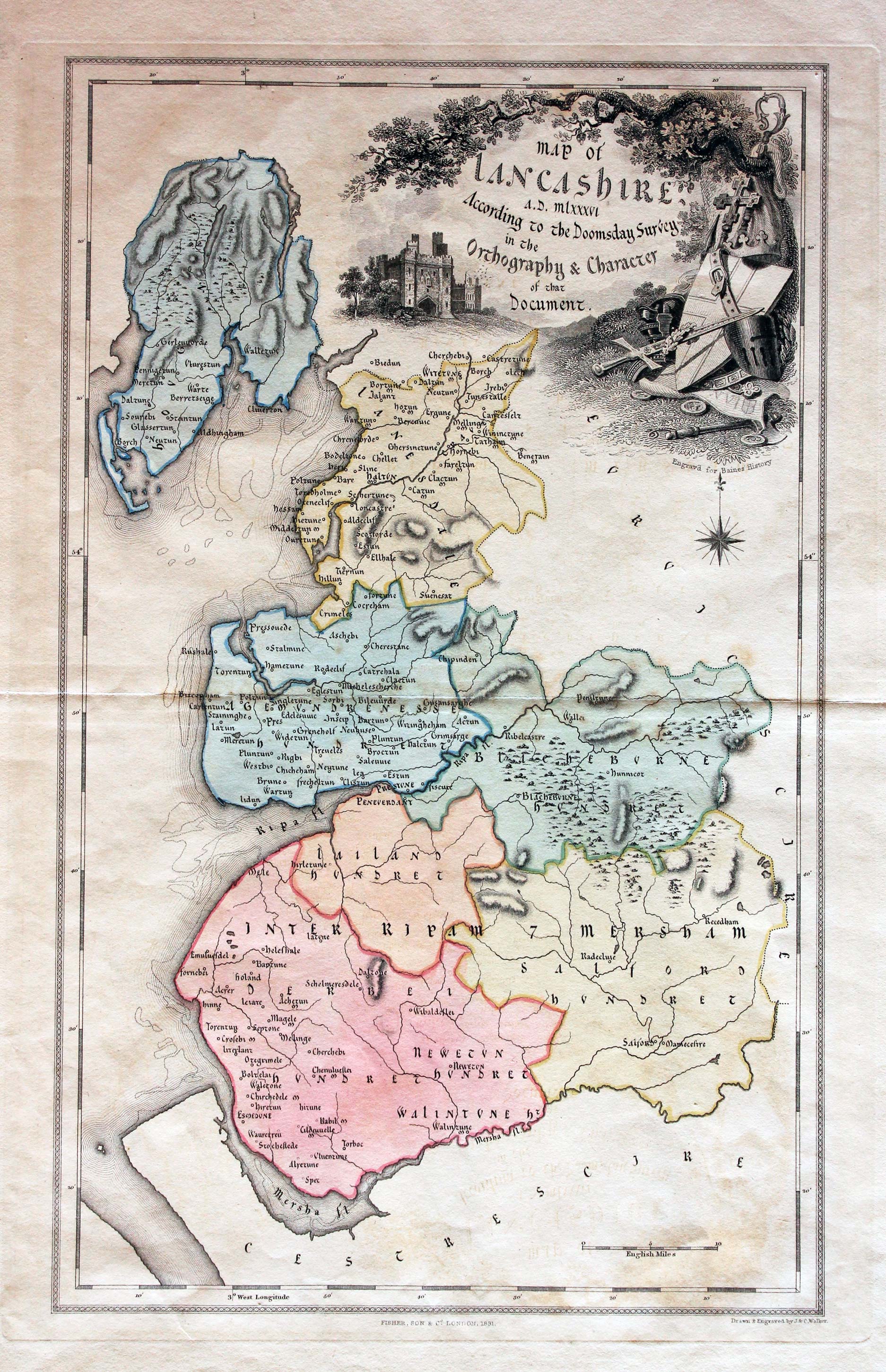 Antique Maps Of Lancashire - Richard Nicholson