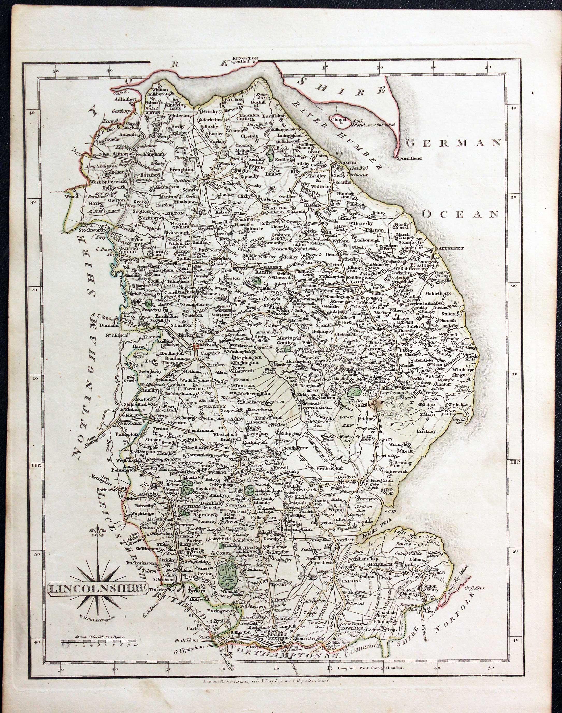 Antique Maps Of Lincolnshire - Richard Nicholson